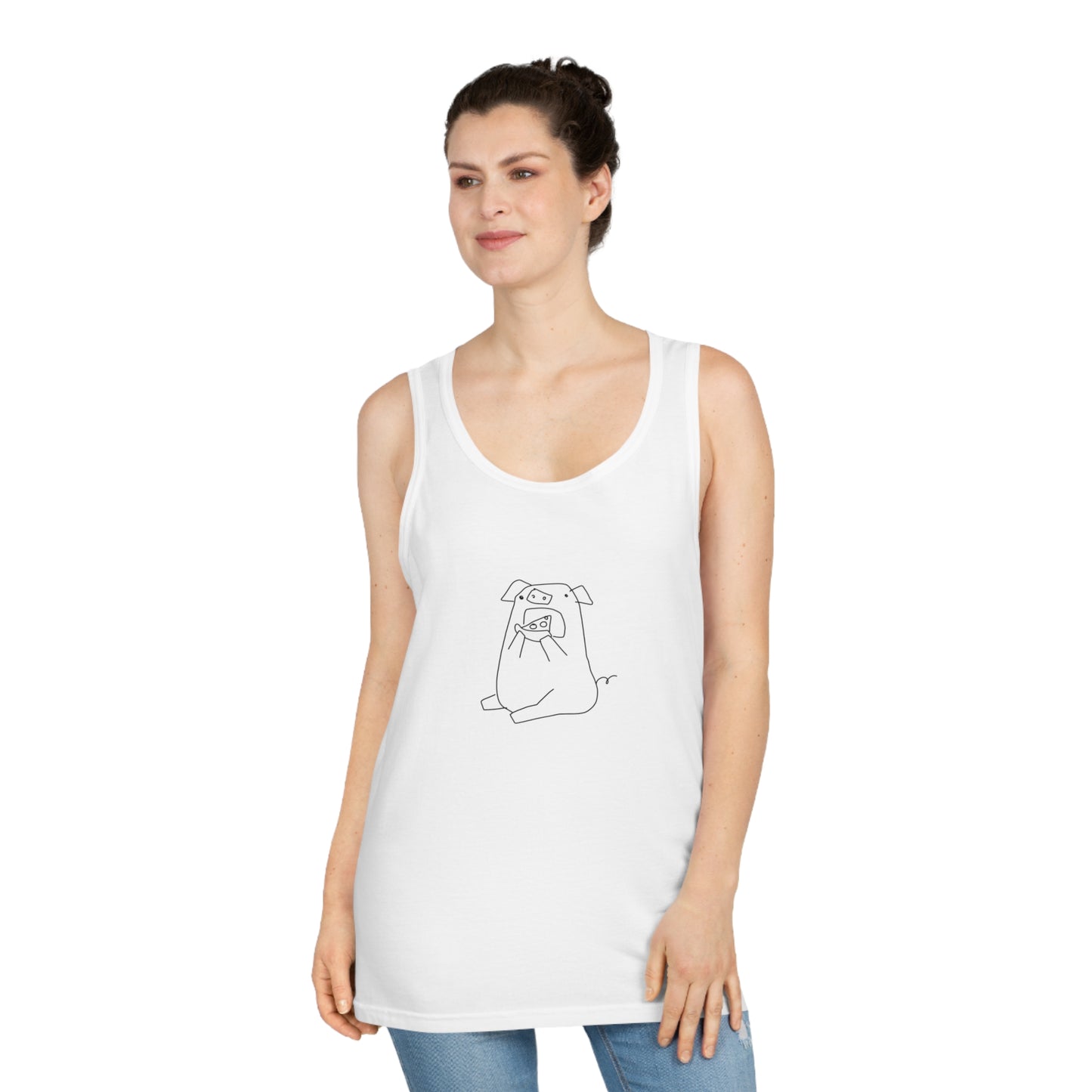 Pizza Piggy Unisex Softstyle Tank Top - ALIQUOS