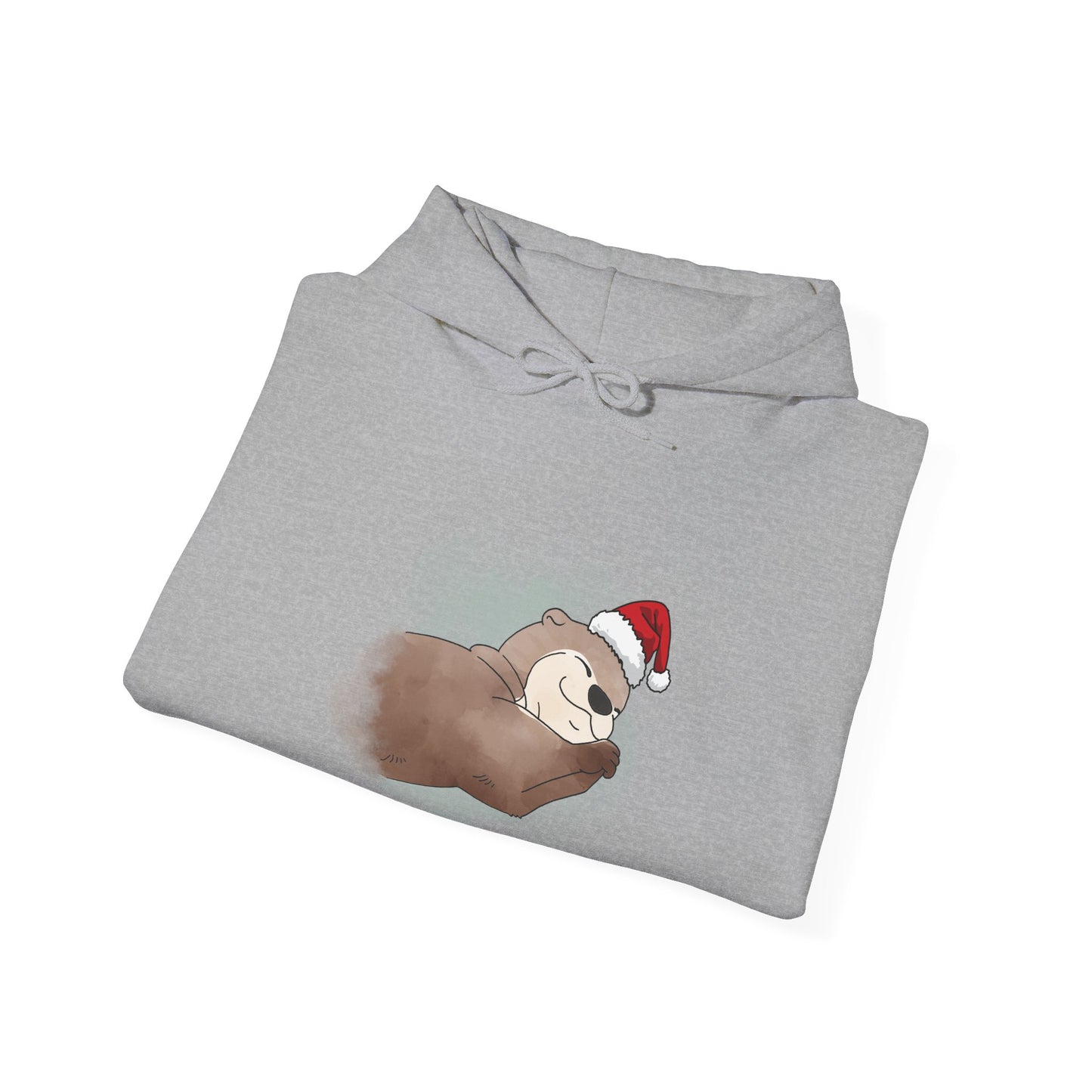 Sweat à capuche unisexe - Loutre de Noël 18