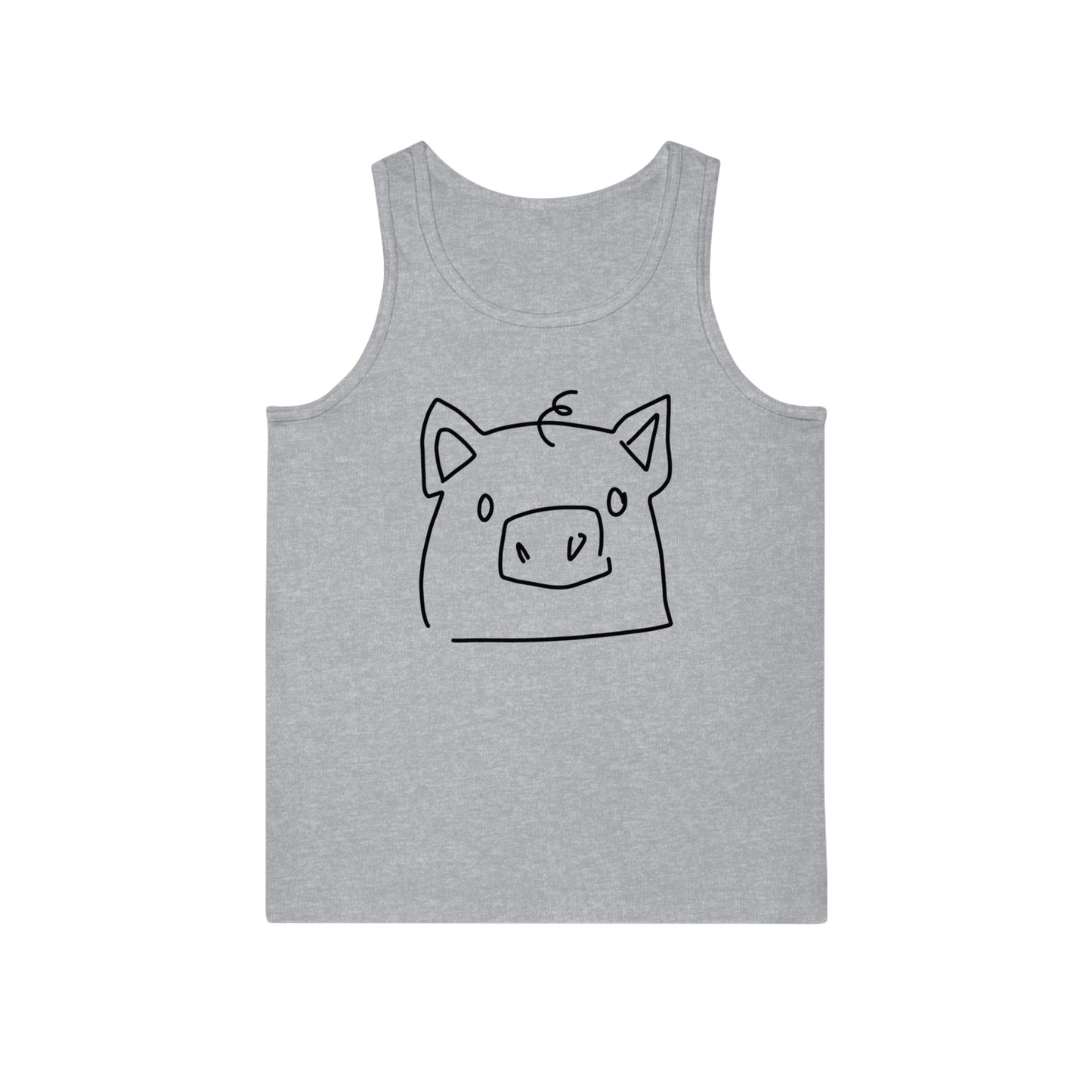 Piggy Face Unisex Softstyle Tank Top - ALIQUOS