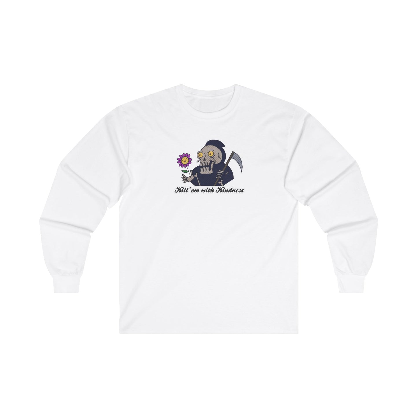 Long Sleeve Tee - Killing 'Em With Kindness Design - ALIQUOS