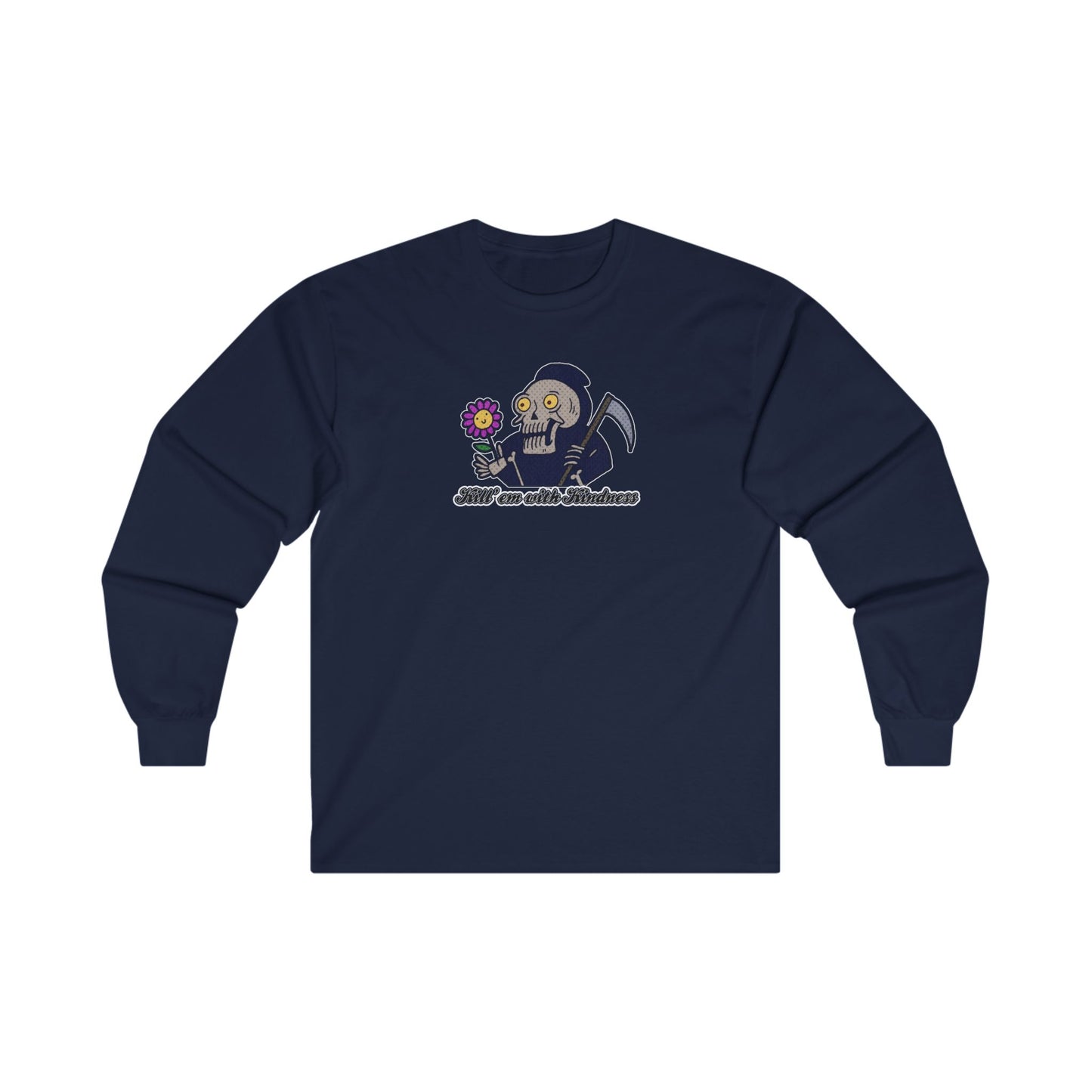 Long Sleeve Tee - Killing 'Em With Kindness Design - ALIQUOS
