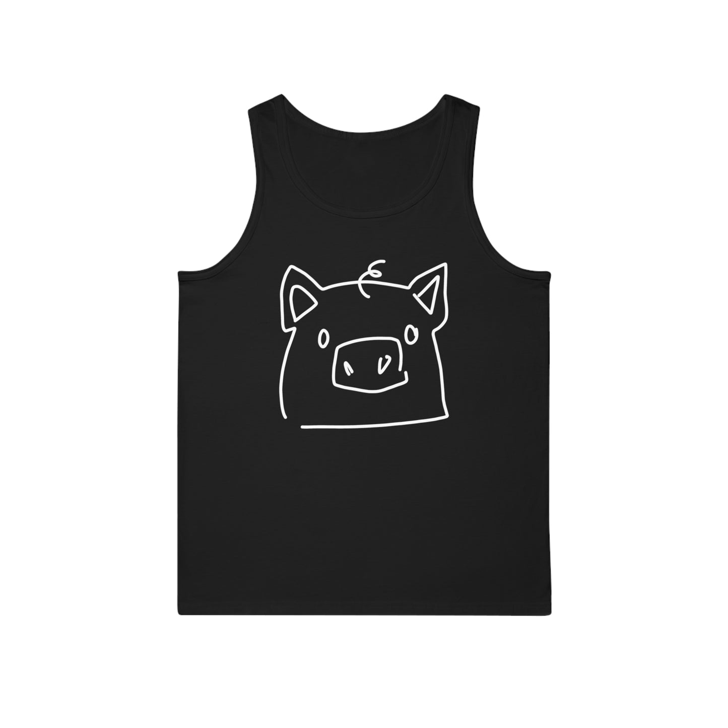 Piggy Face Unisex Softstyle Tank Top - ALIQUOS