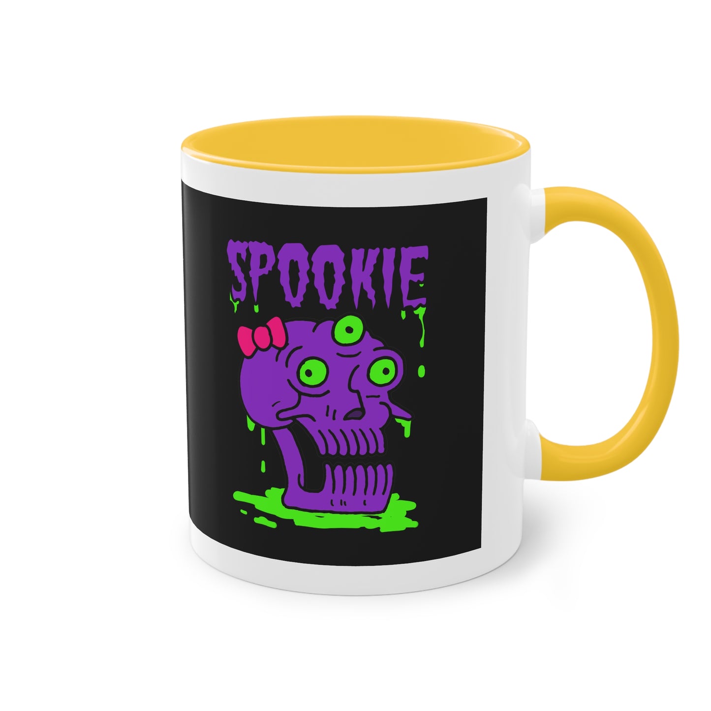 Two Tone Mug - Three-Eyed Skull 'Spookie' Design - ALIQUOS