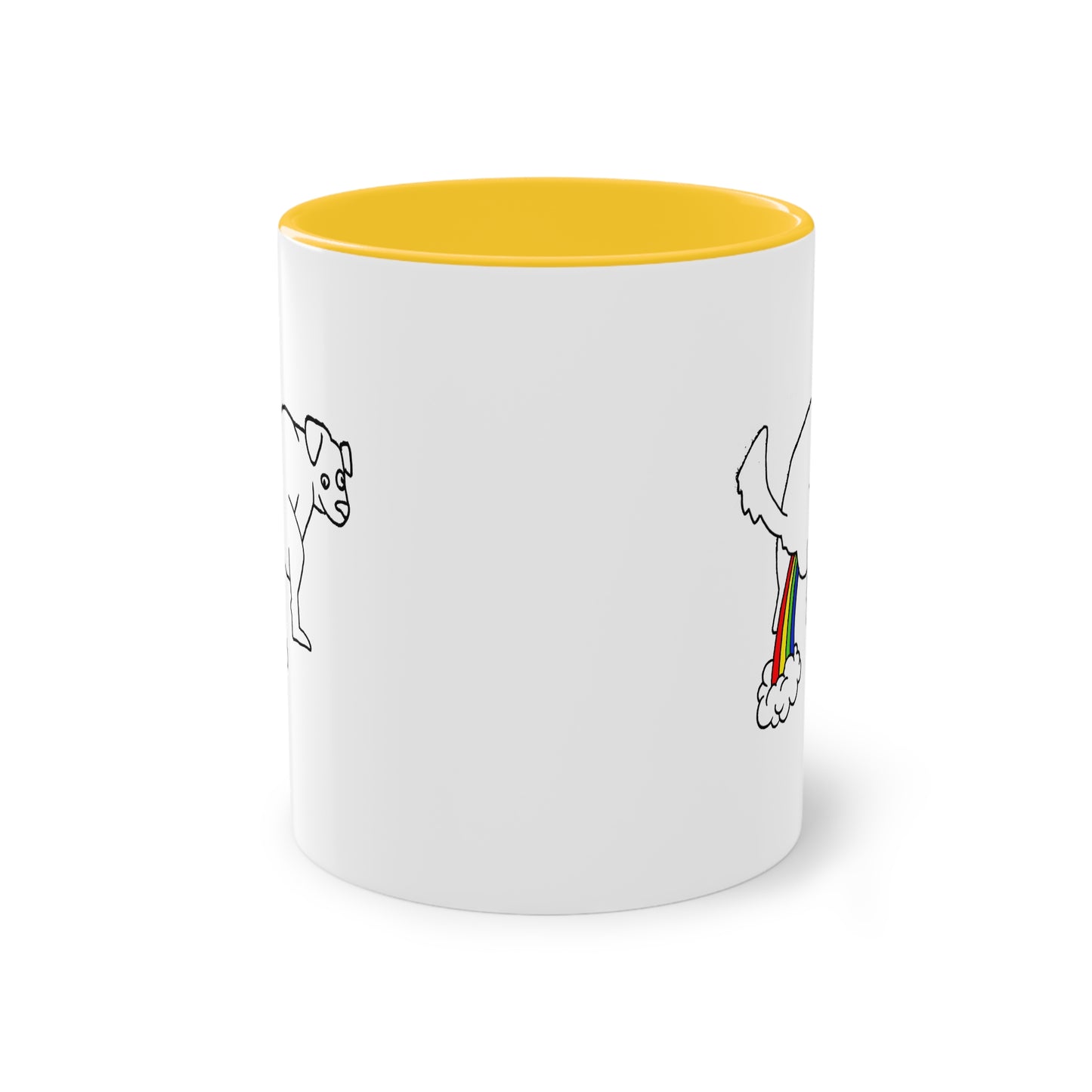 Two Tone Mug - Doggy Rainbow Factory - ALIQUOS