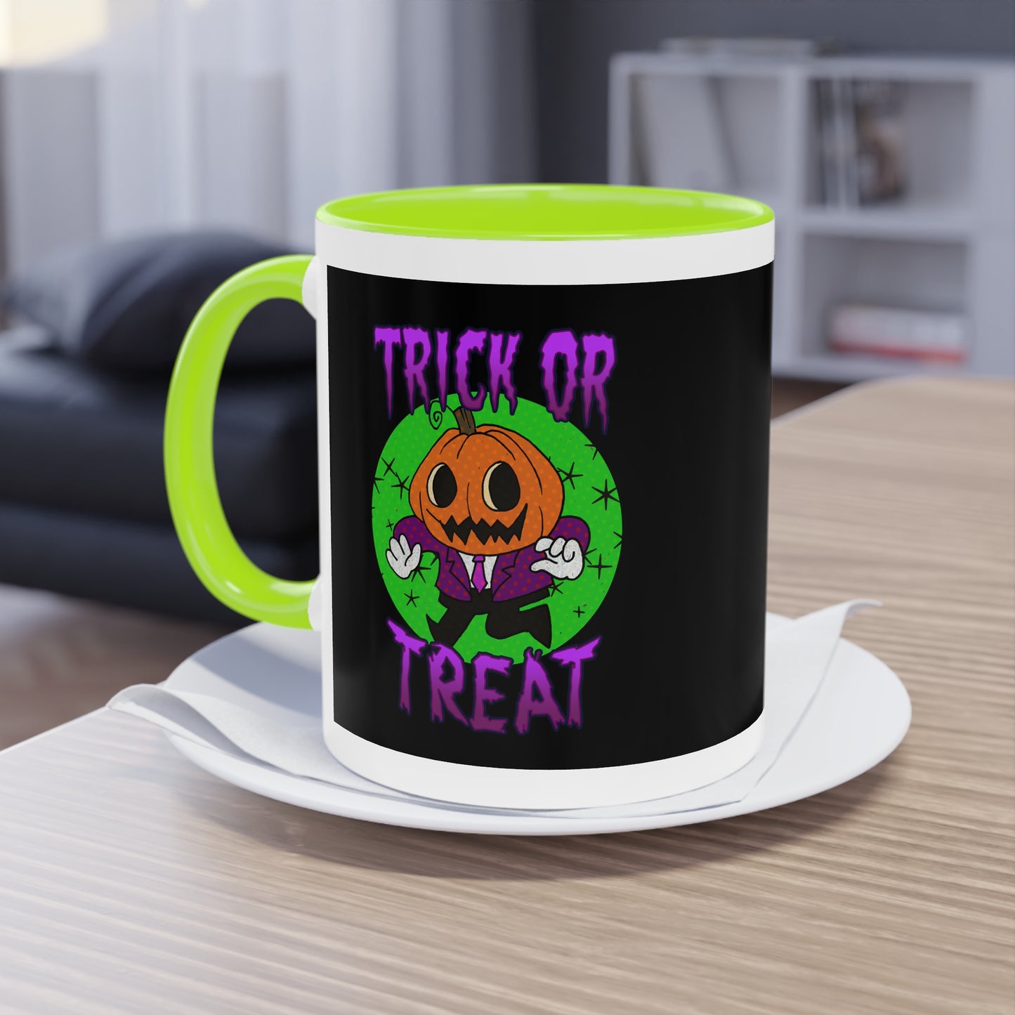 Two Tone Mug - Halloween Jack O' Lantern - ALIQUOS