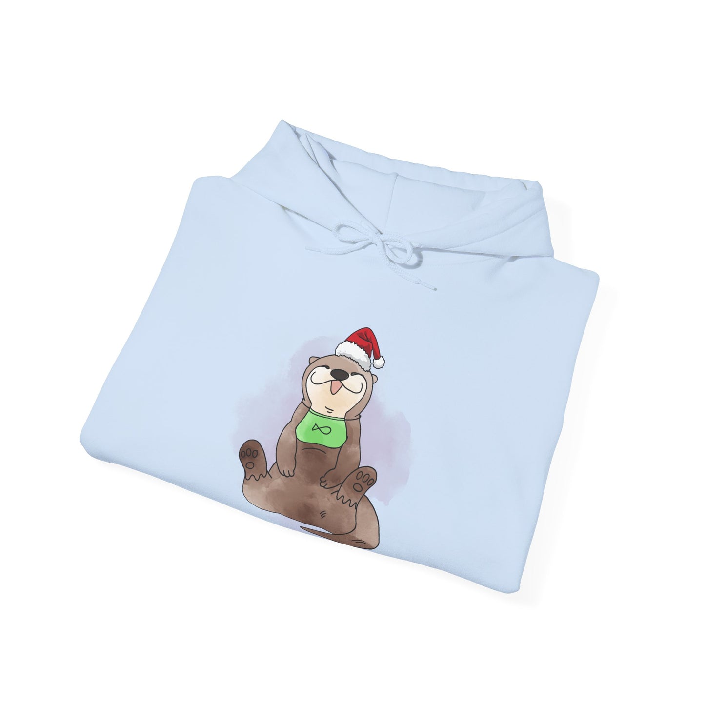 Sweat à capuche unisexe - Loutre de Noël 2