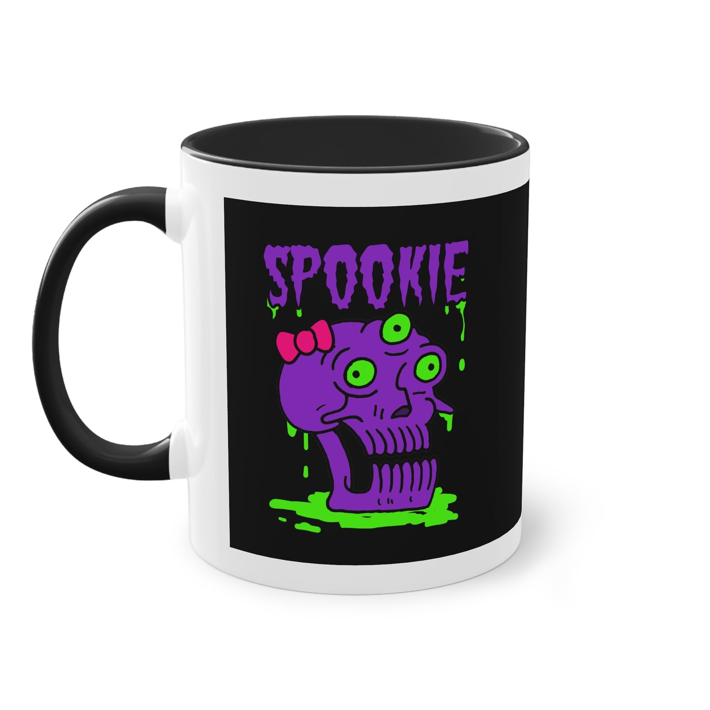 Two Tone Mug - Three-Eyed Skull 'Spookie' Design - ALIQUOS