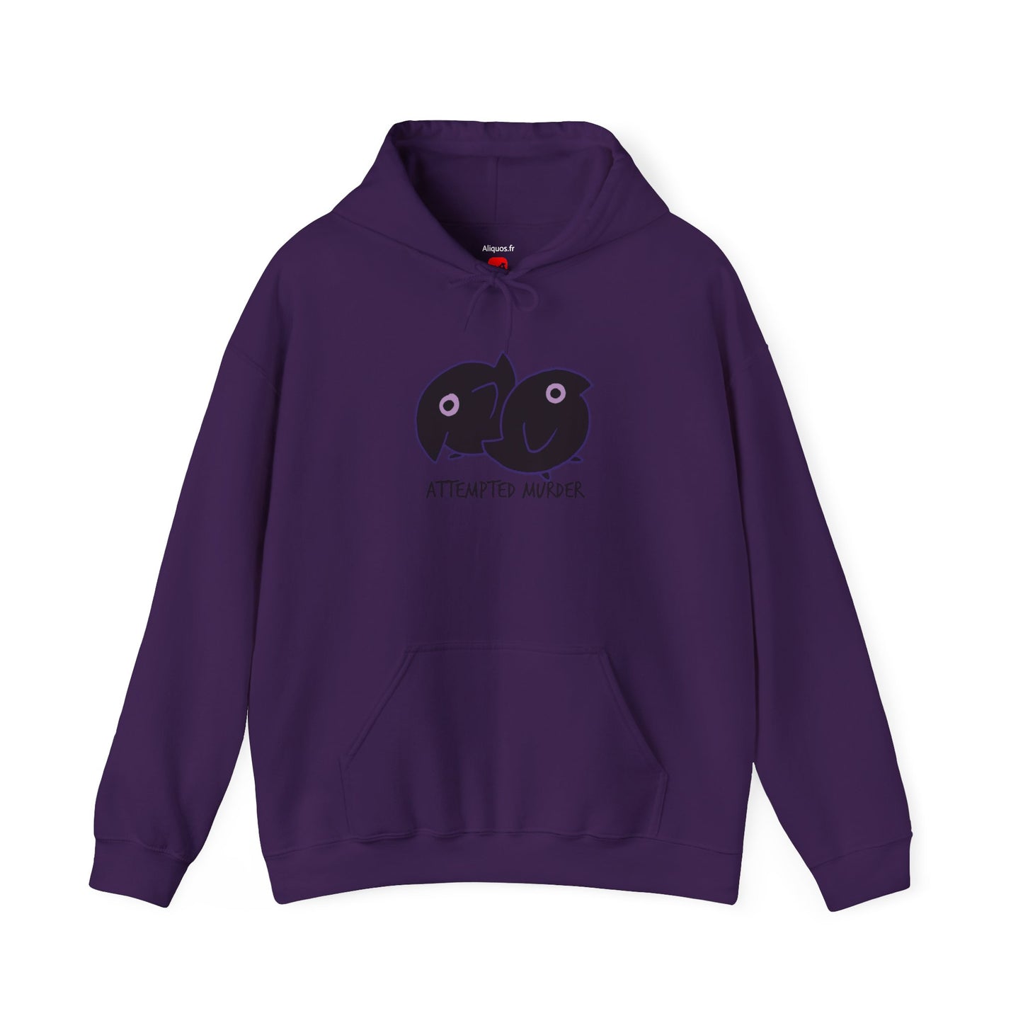 Unisex Hooded Sweatshirt - Attempted Murder Design - ALIQUOS