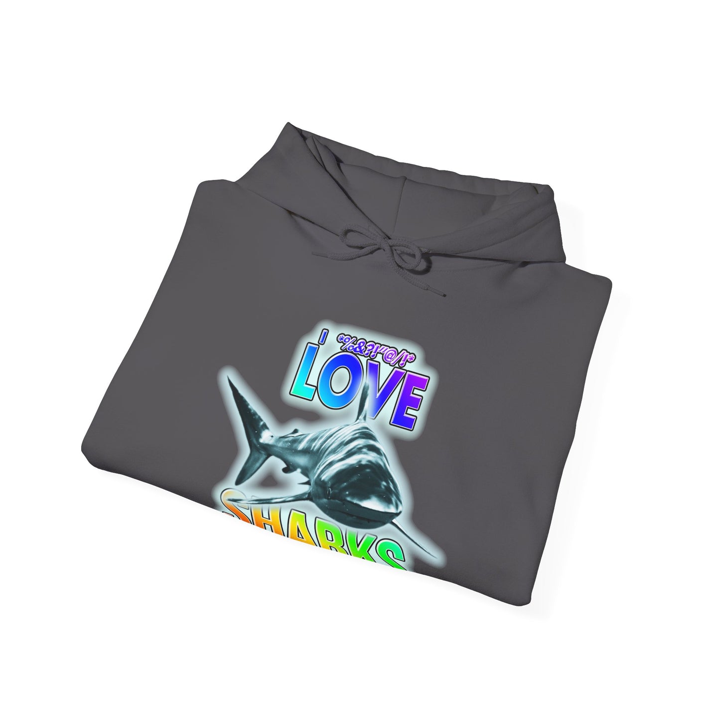 Sweat à capuche unisexe - J'adore les requins - Aliquos