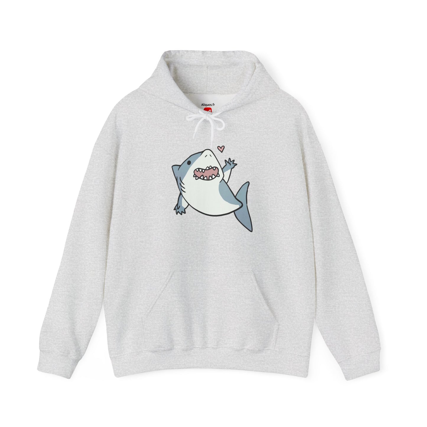 Unisex Hooded Sweatshirt - Cute Shark Wave - Aliquos