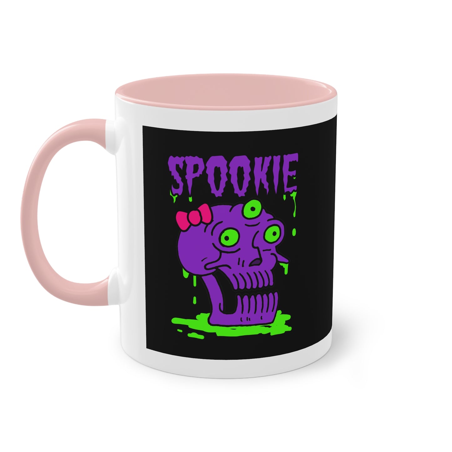 Two Tone Mug - Three-Eyed Skull 'Spookie' Design - ALIQUOS