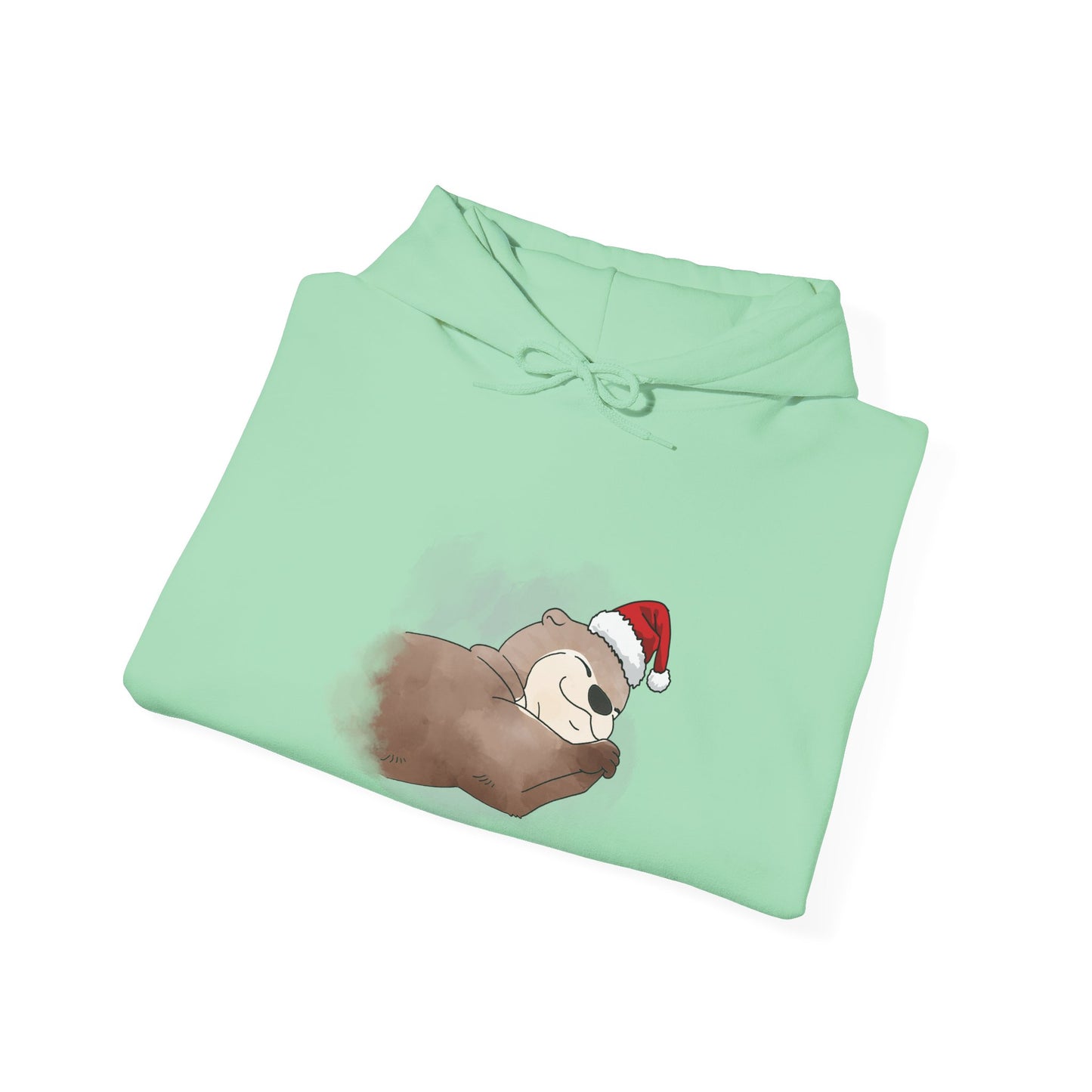 Sweat à capuche unisexe - Loutre de Noël 18
