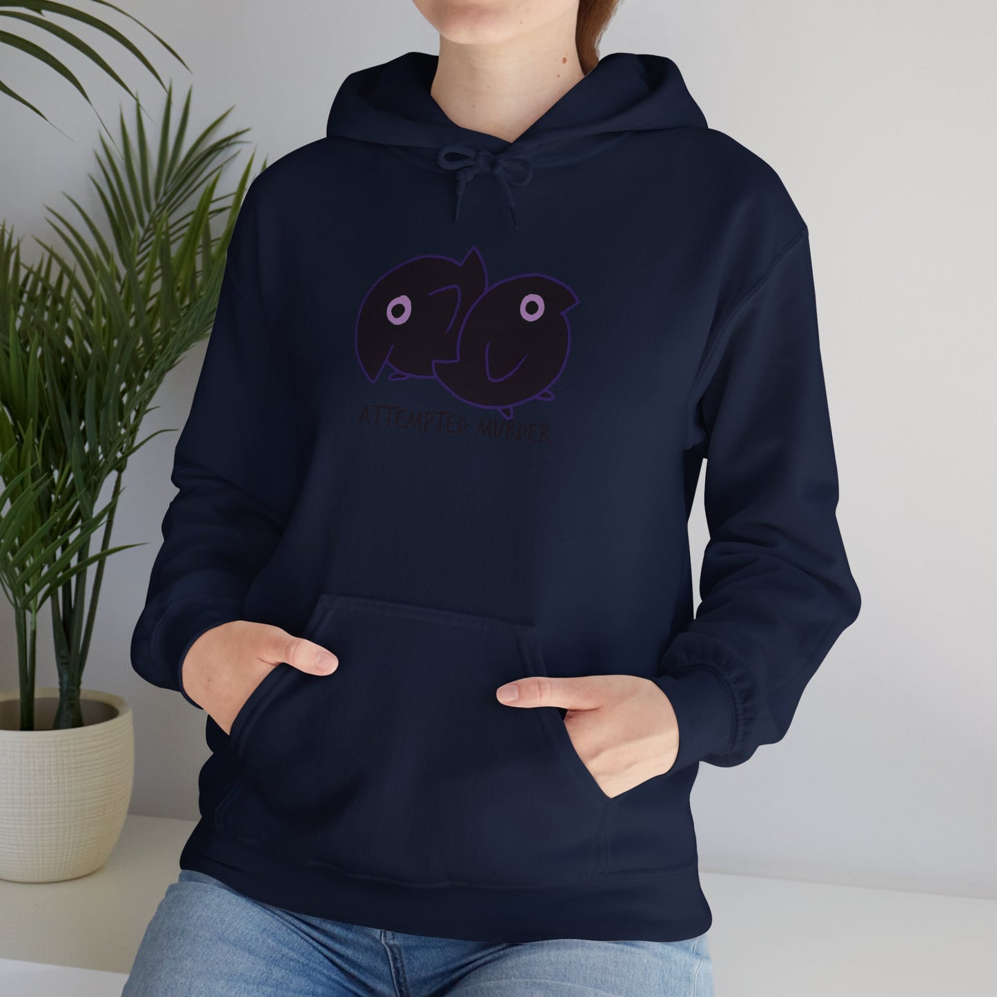 Unisex Hooded Sweatshirt - Attempted Murder Design - ALIQUOS