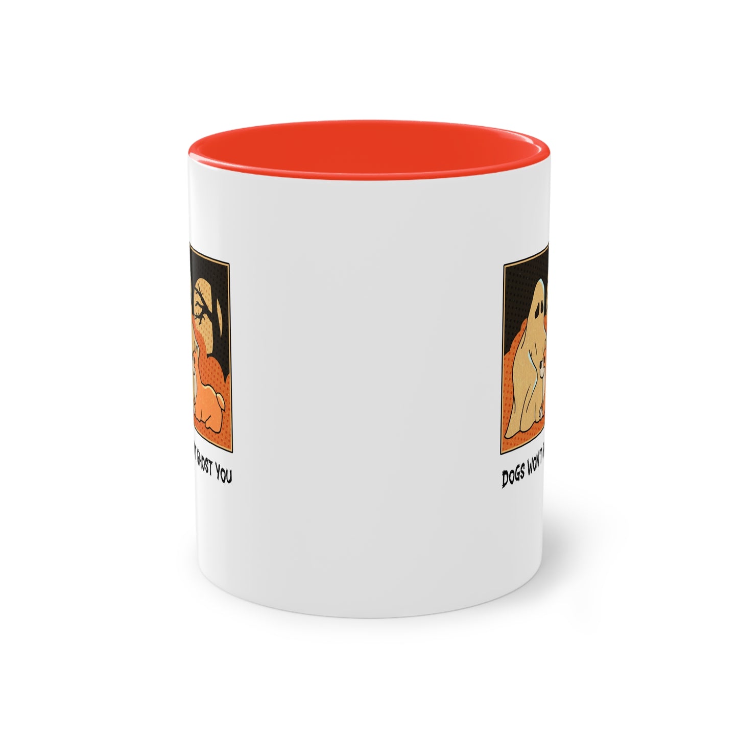 Two Tone Mug - 'Dogs Won't Ghost You' - ALIQUOS