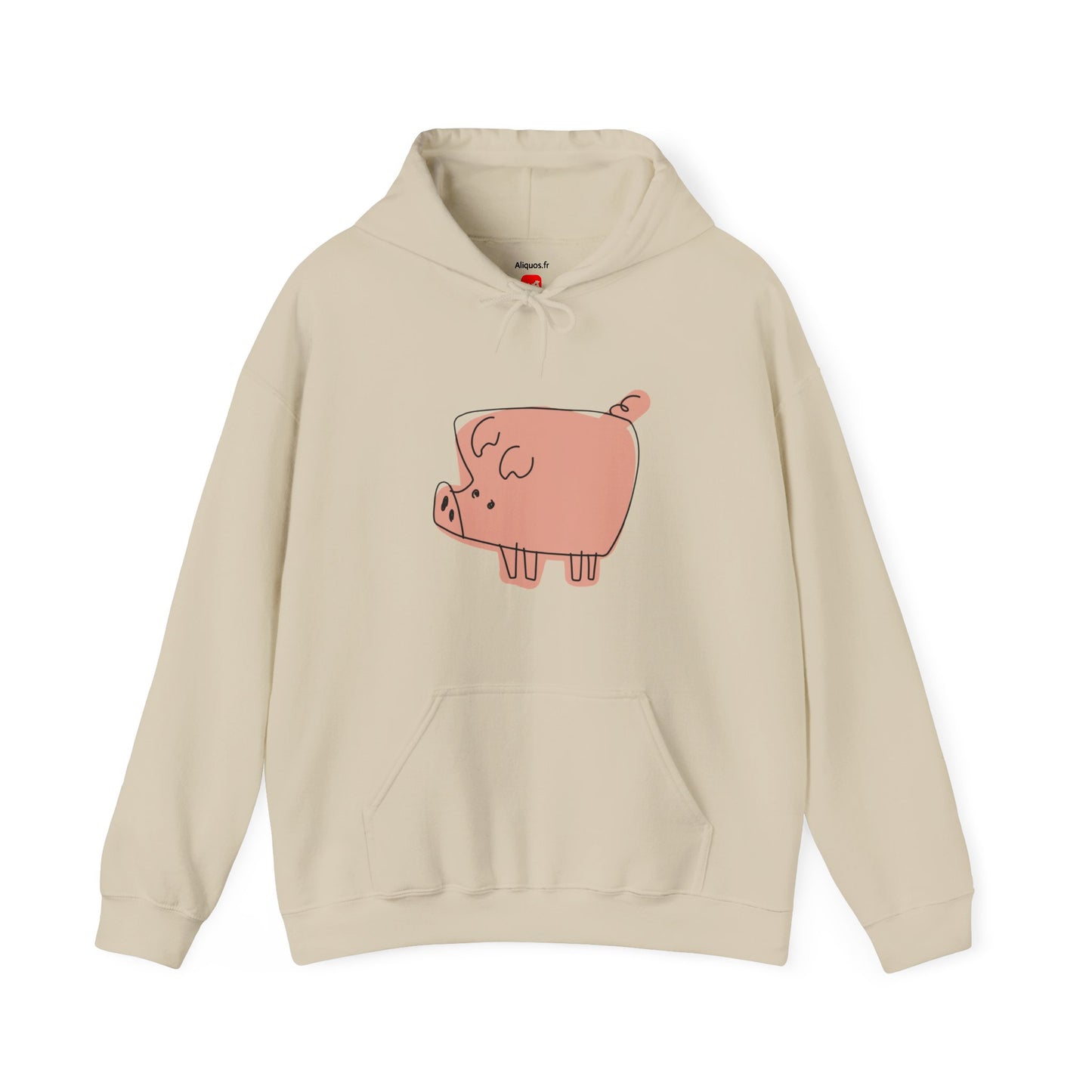 Blocky Piggy Unisex Hooded Sweatshirt - ALIQUOS