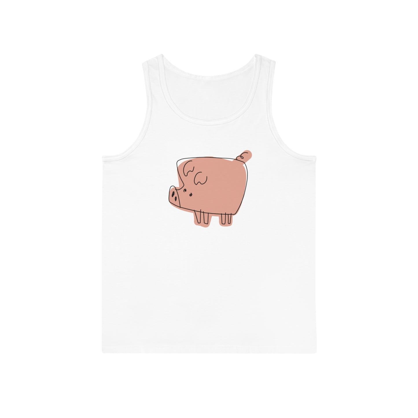 Blocky Piggy Unisex Softstyle Tank Top - ALIQUOS