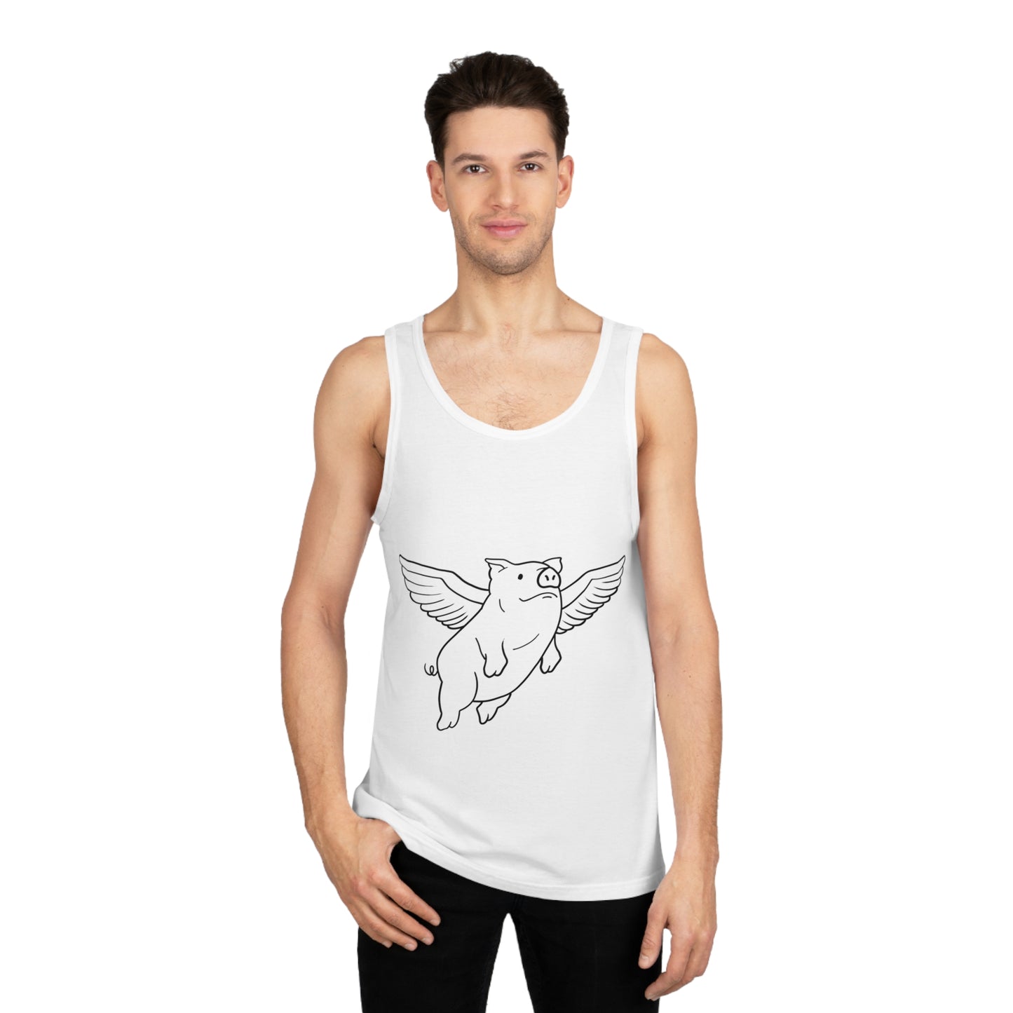 Flying Piggy Unisex Softstyle Tank Top - ALIQUOS