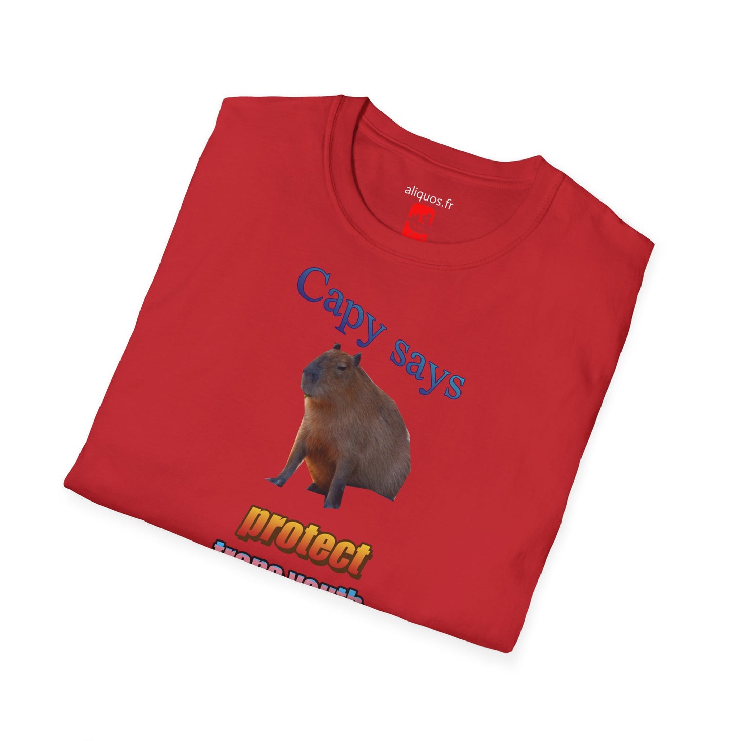 T-shirt unisexe – Capy dit de protéger les jeunes trans