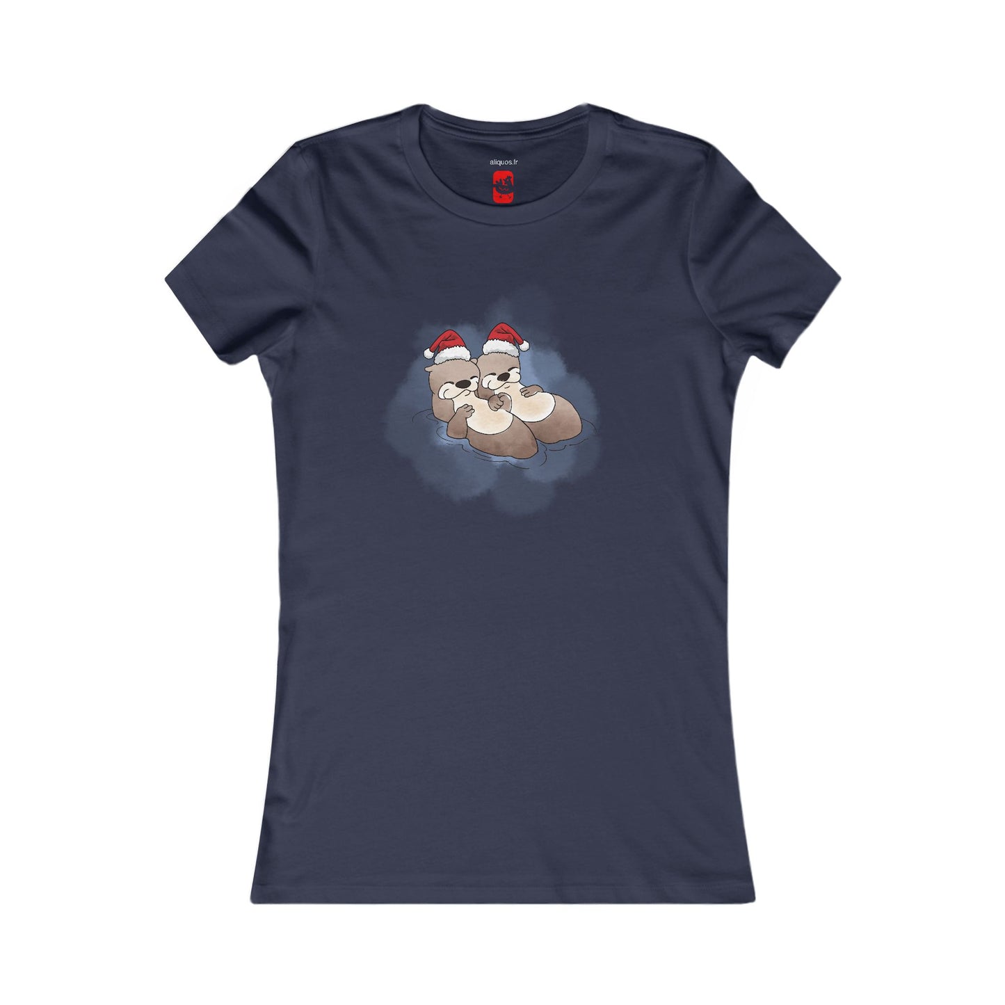 T-shirt ajusté pour femme - Loutre de Noël 8