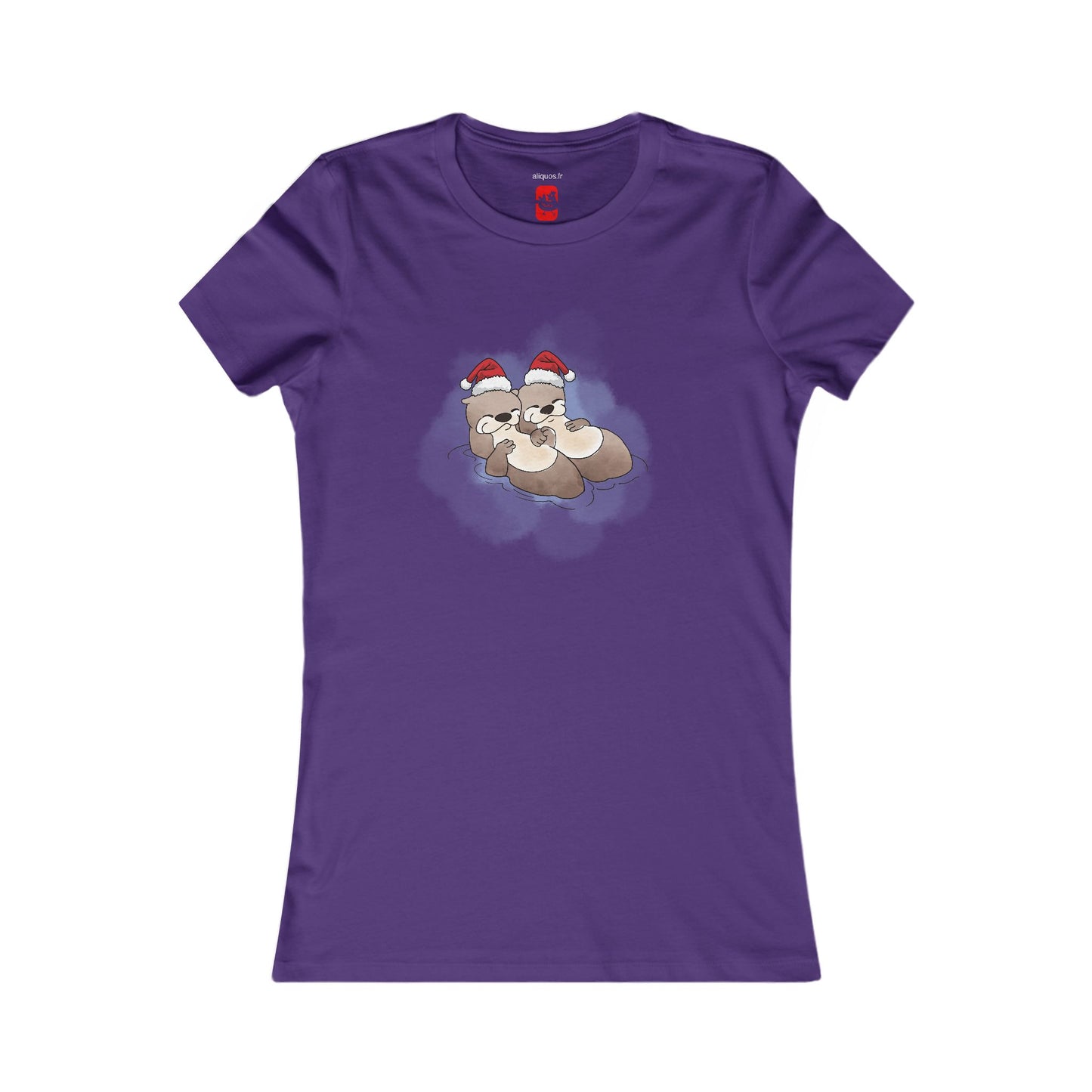 T-shirt ajusté pour femme - Loutre de Noël 8