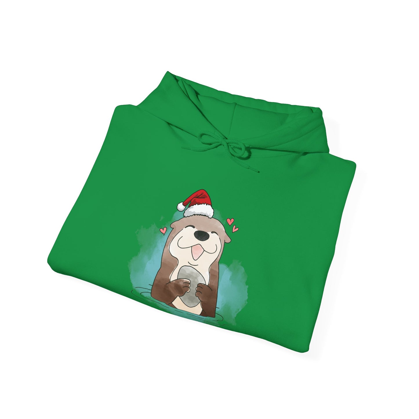 Sweat à capuche unisexe - Loutre de Noël 16