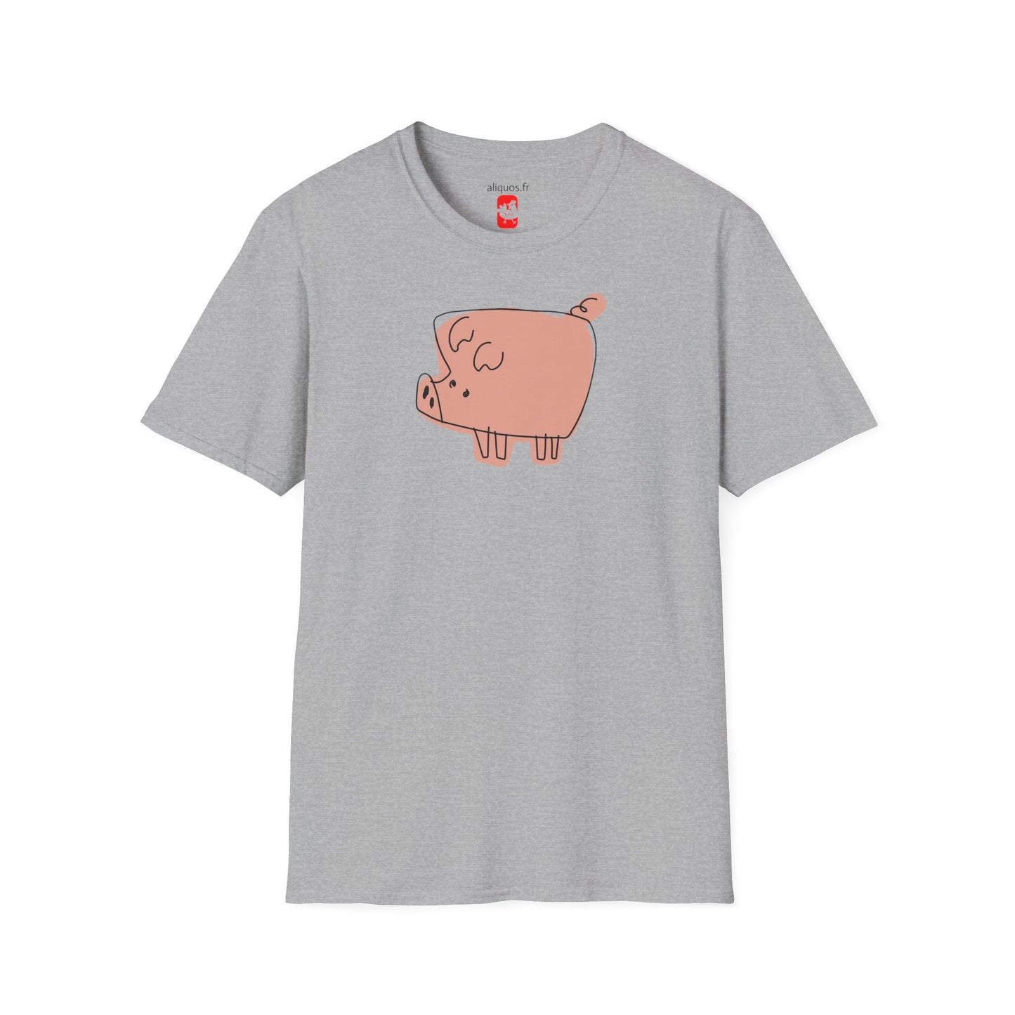 Blocky Piggy Unisex Tee - ALIQUOS
