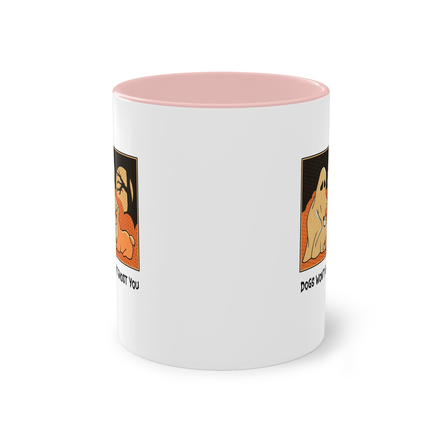 Two Tone Mug - 'Dogs Won't Ghost You' - ALIQUOS