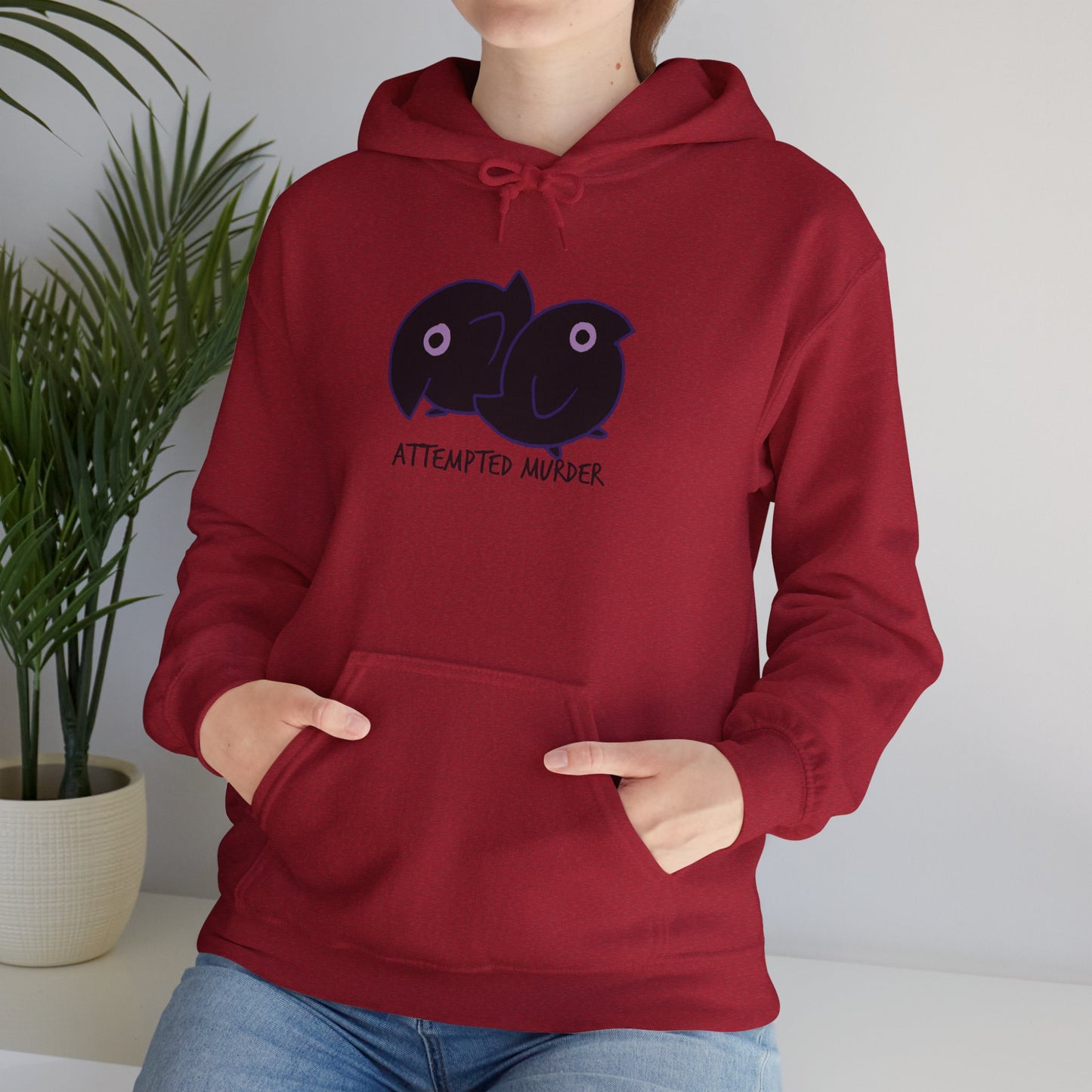 Unisex Hooded Sweatshirt - Attempted Murder Design - ALIQUOS