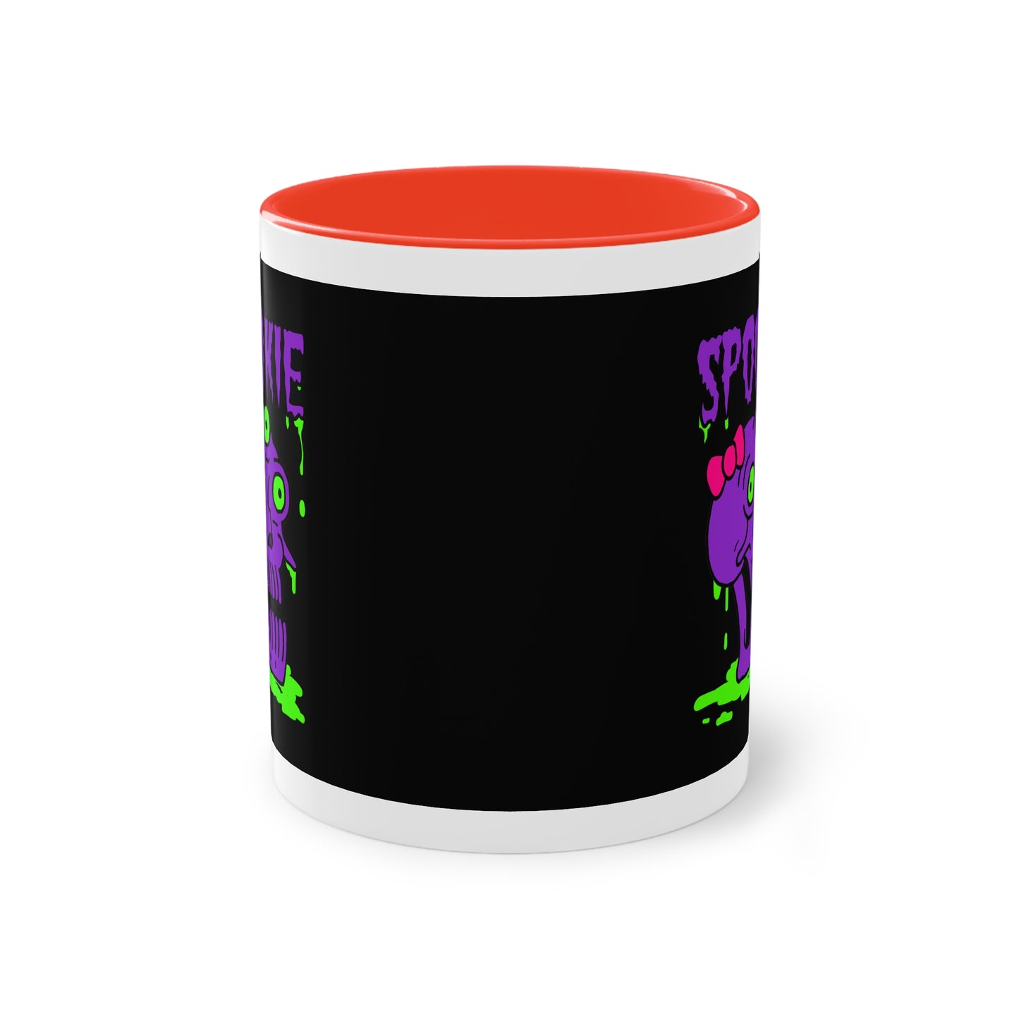 Two Tone Mug - Three-Eyed Skull 'Spookie' Design - ALIQUOS