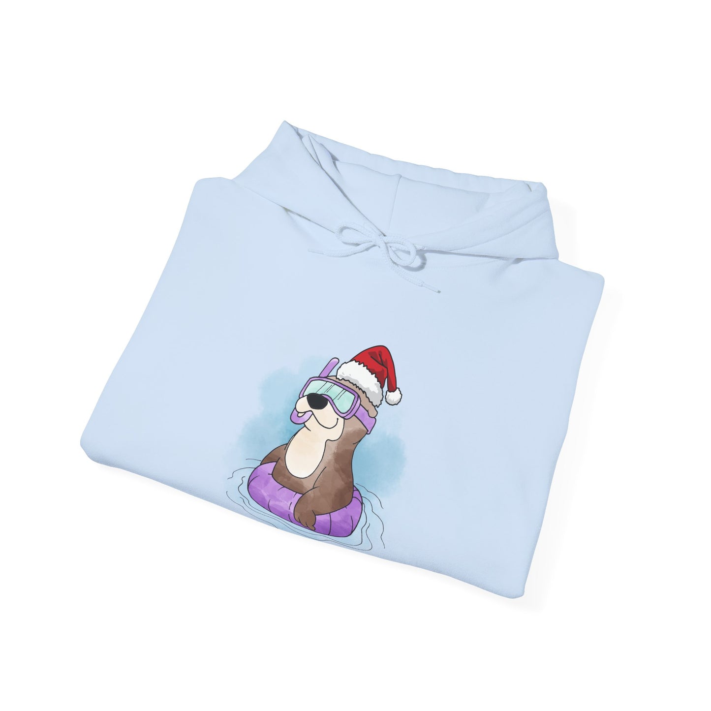 Sweat à capuche unisexe - Loutre de Noël 4