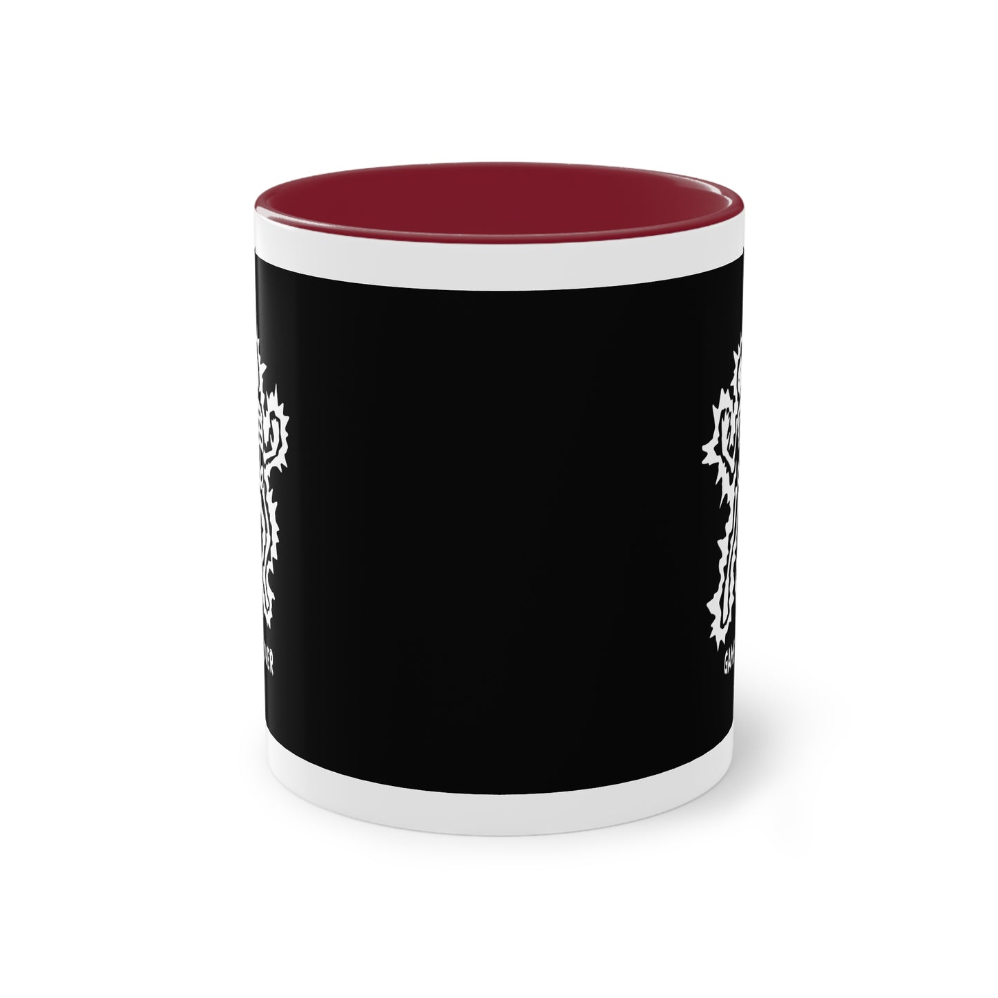 Two Tone Mug - Halloween Skeleton 'Game Over' Design - ALIQUOS