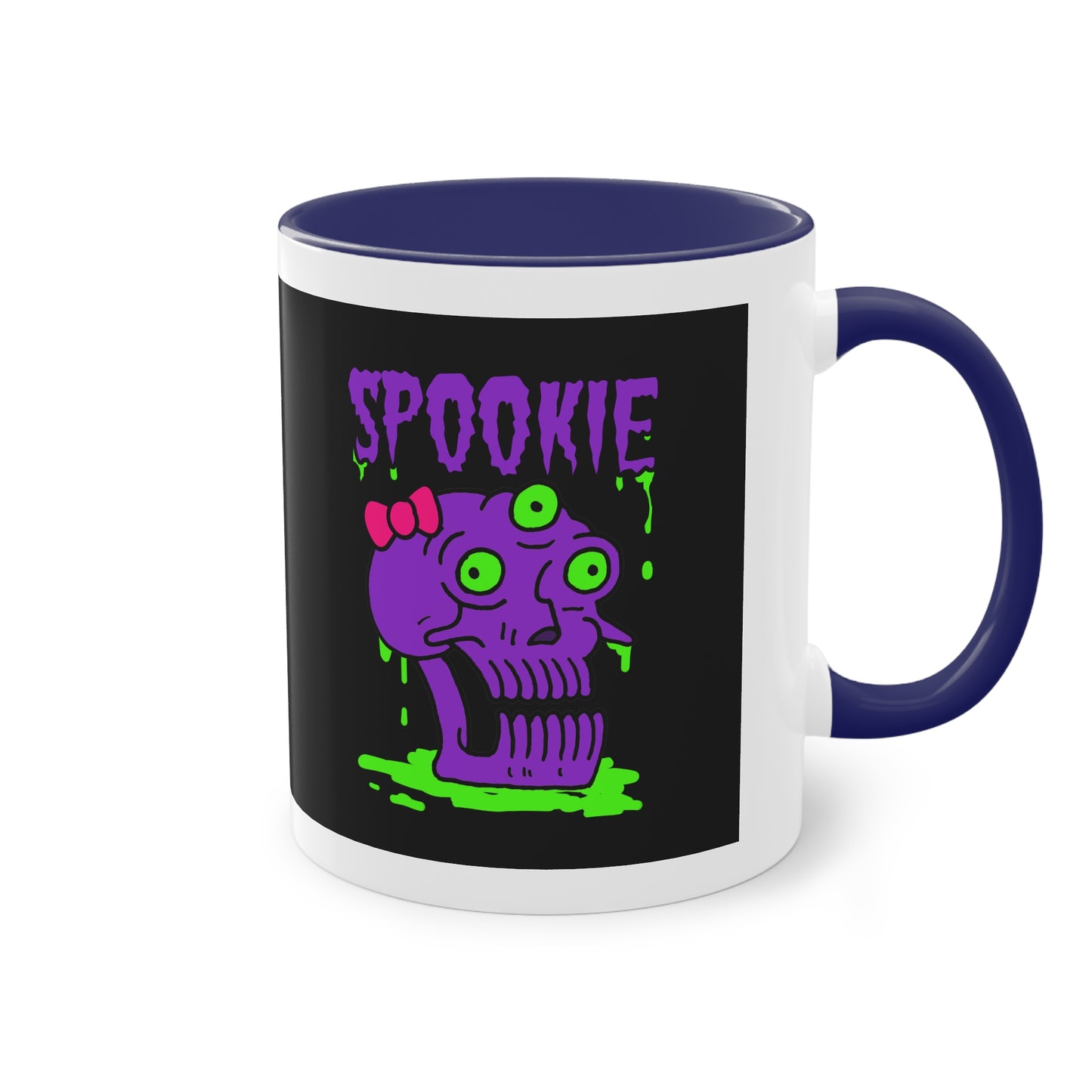 Two Tone Mug - Three-Eyed Skull 'Spookie' Design - ALIQUOS