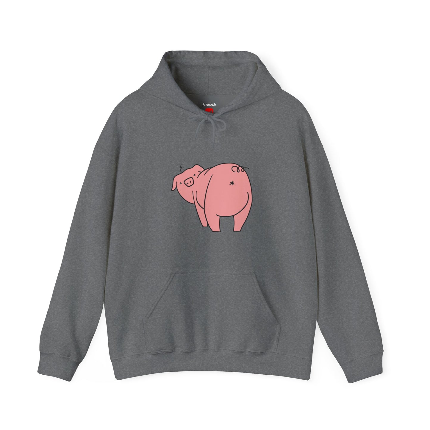 Piggy Rear Unisex Hooded Sweatshirt - ALIQUOS