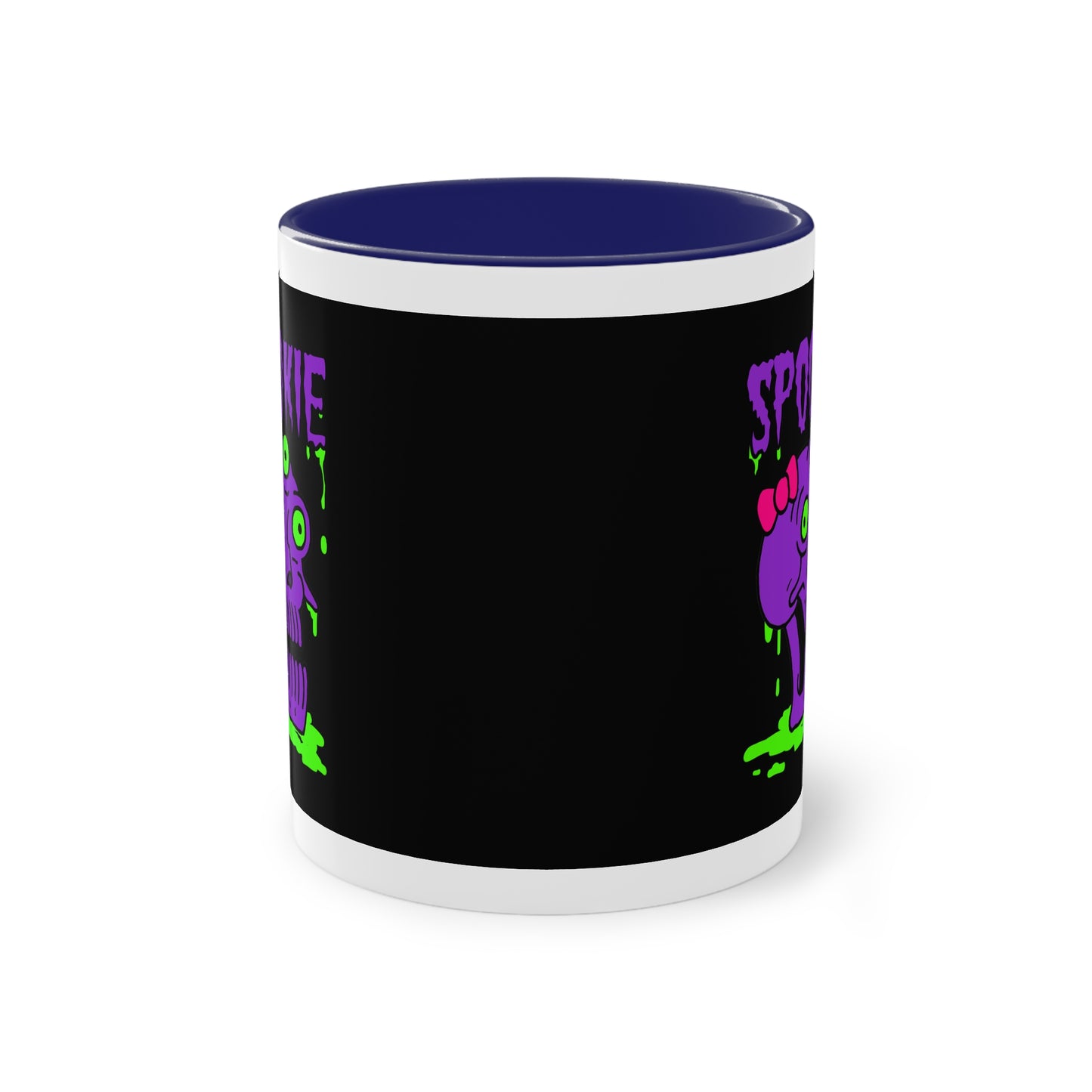 Two Tone Mug - Three-Eyed Skull 'Spookie' Design - ALIQUOS