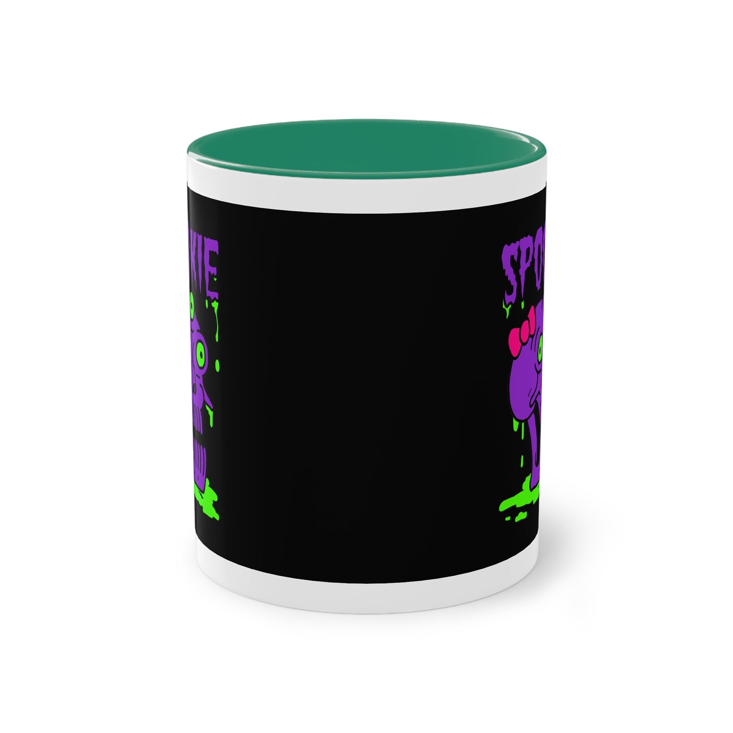 Two Tone Mug - Three-Eyed Skull 'Spookie' Design - ALIQUOS