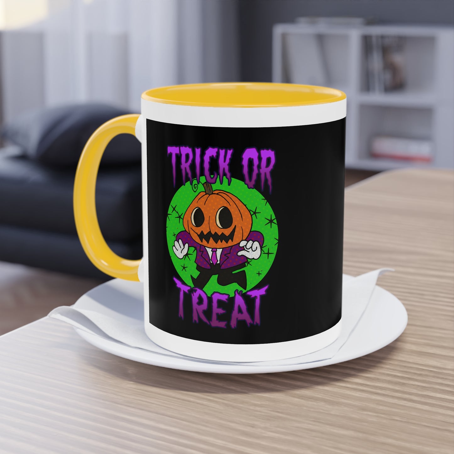 Two Tone Mug - Halloween Jack O' Lantern - ALIQUOS