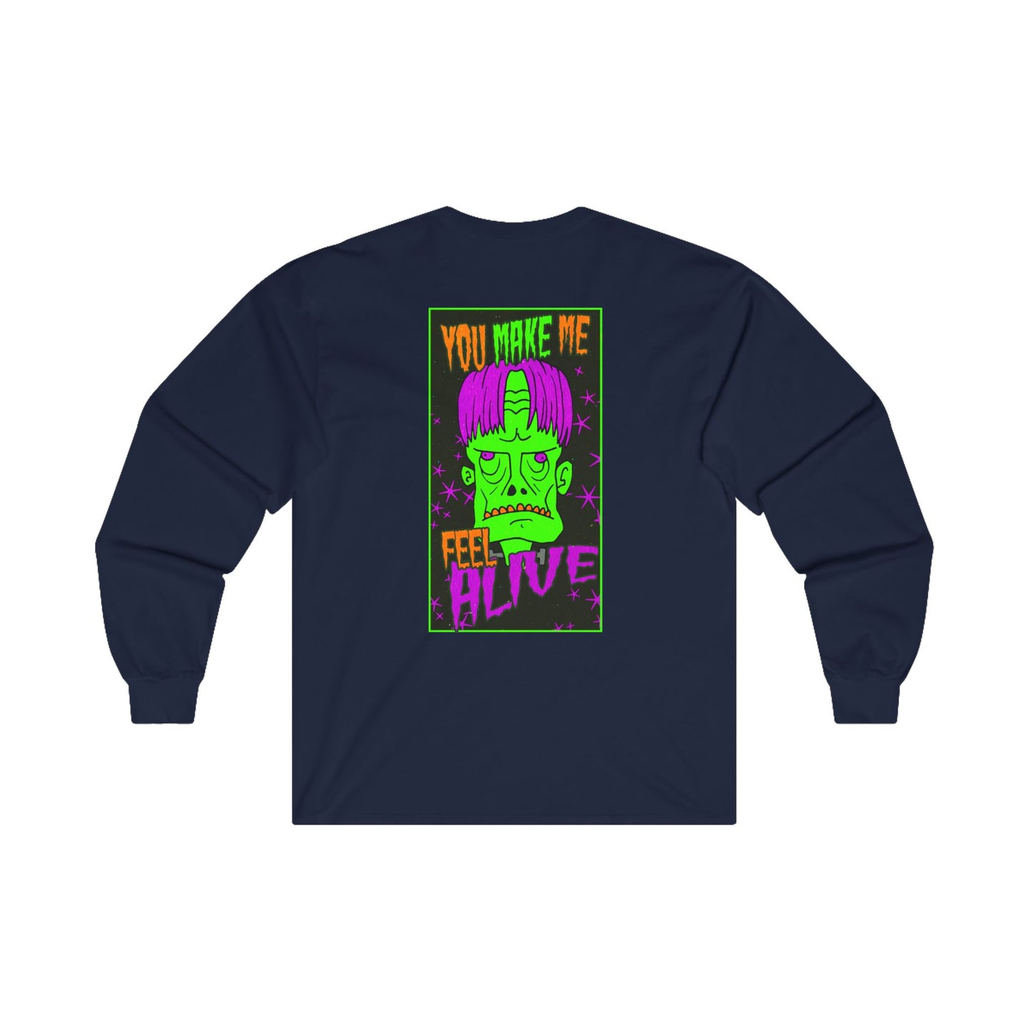 Long Sleeve Tee - Frankenstein Monster Design - ALIQUOS