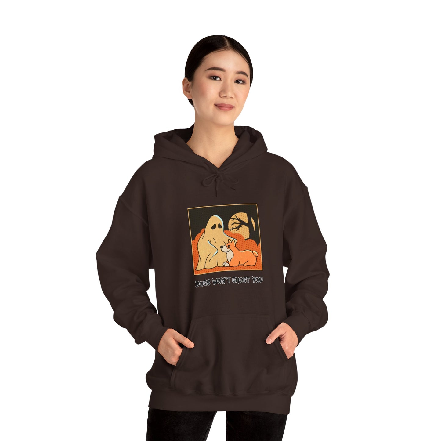 Unisex Hooded Sweatshirt - 'Dogs Won't Ghost You' - ALIQUOS