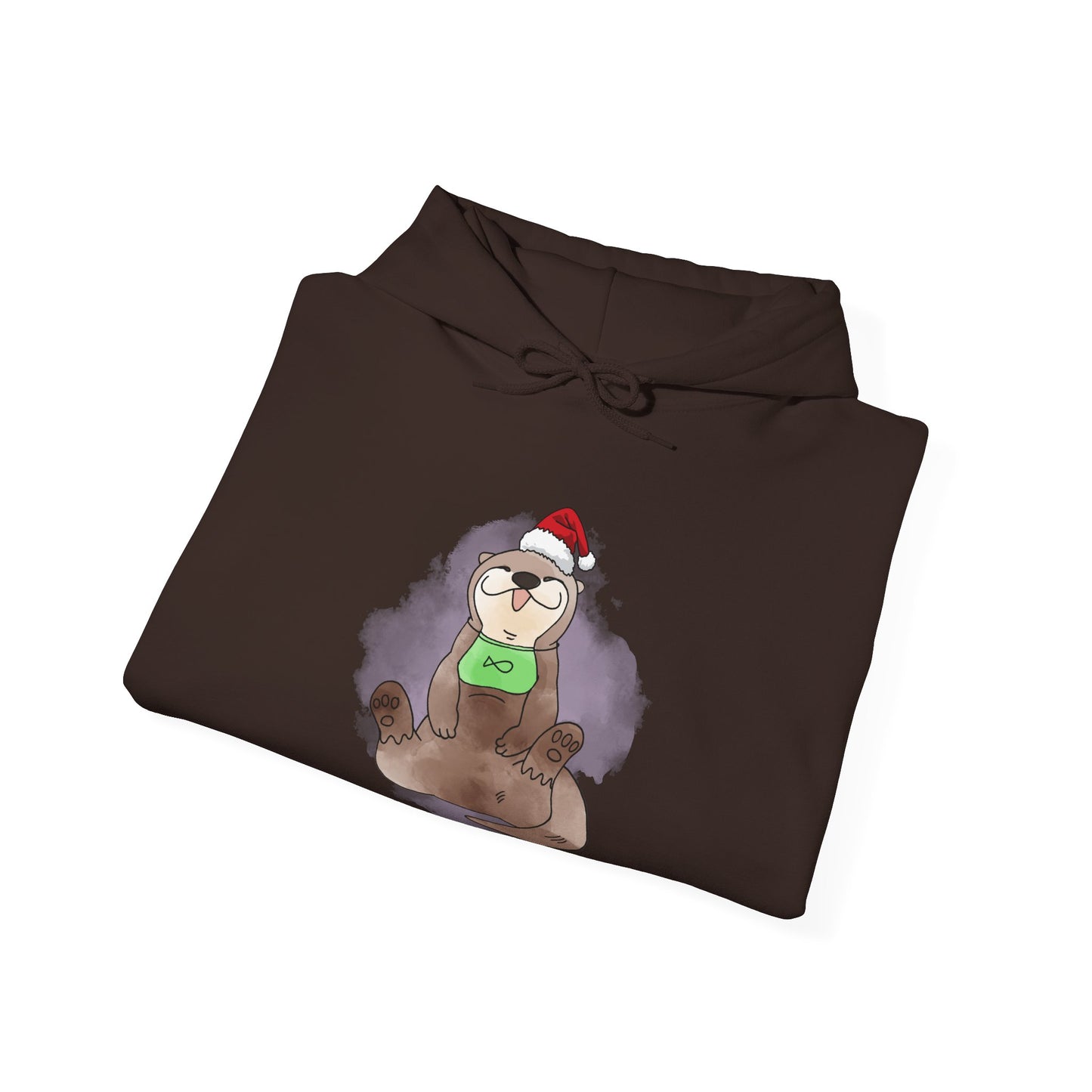 Sweat à capuche unisexe - Loutre de Noël 2