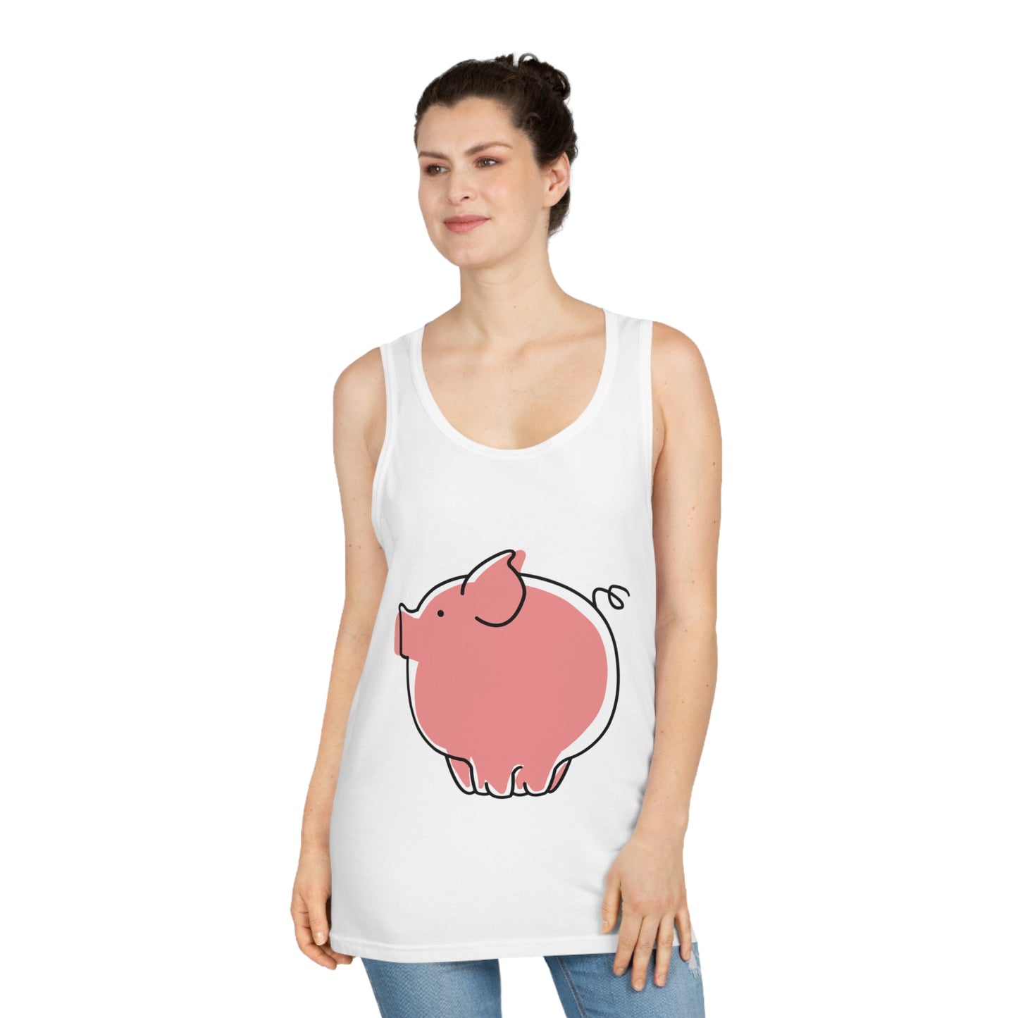 Pudgy Piggy Unisex Softstyle Tank Top - ALIQUOS