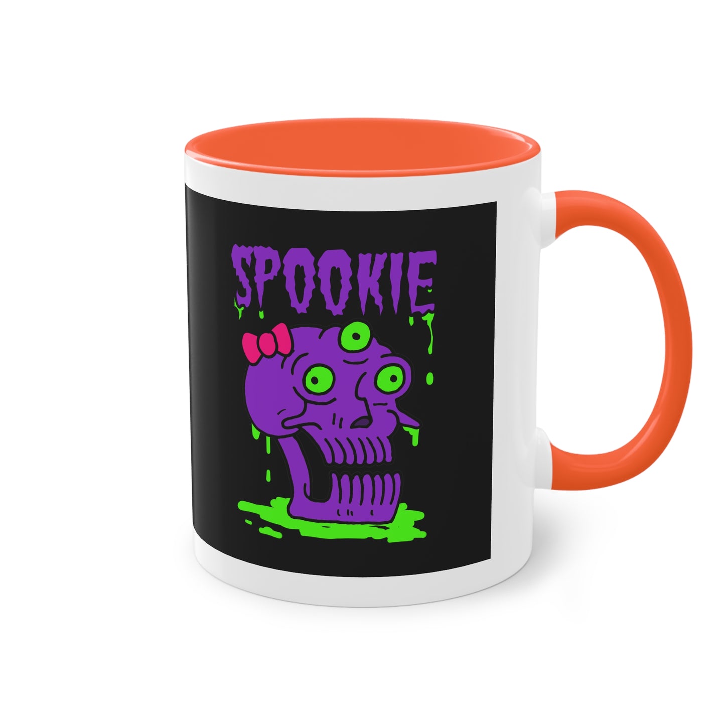 Two Tone Mug - Three-Eyed Skull 'Spookie' Design - ALIQUOS