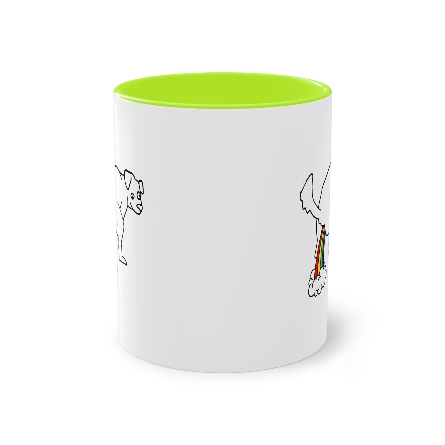 Two Tone Mug - Doggy Rainbow Factory - ALIQUOS