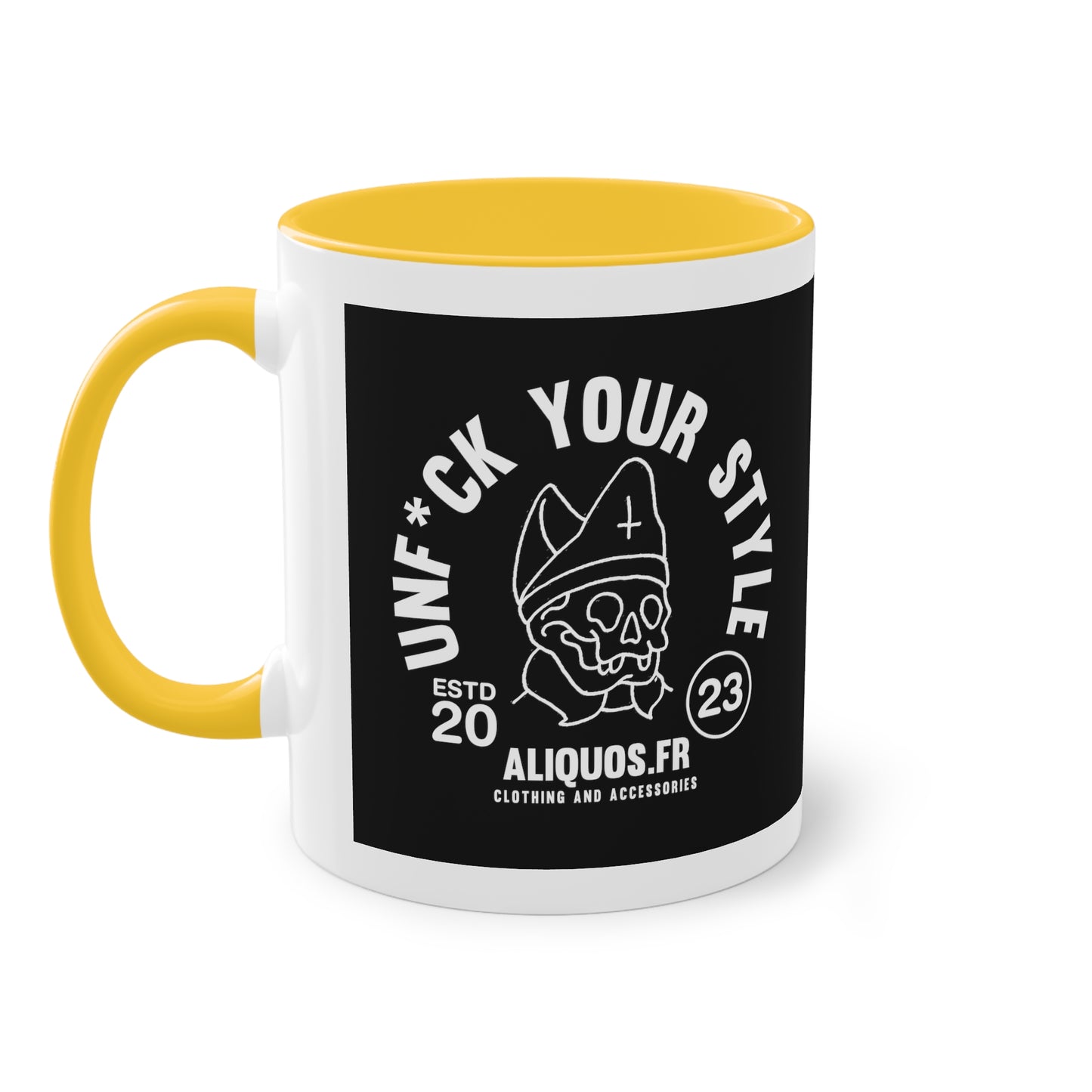 Evil Bishop Two-Tone Coffee Mug, 11oz - ALIQUOS