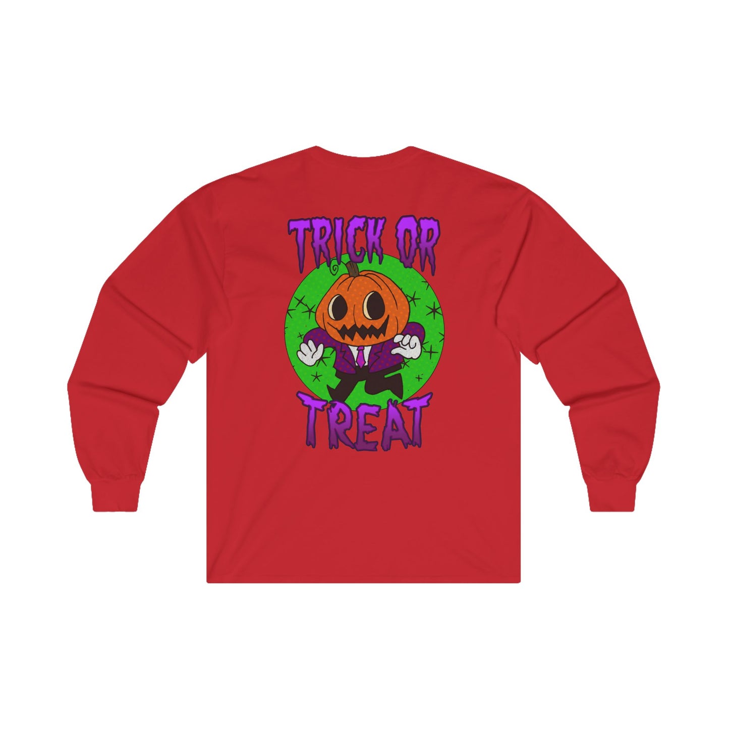 Long Sleeve Tee - Halloween Jack O' Lantern - ALIQUOS