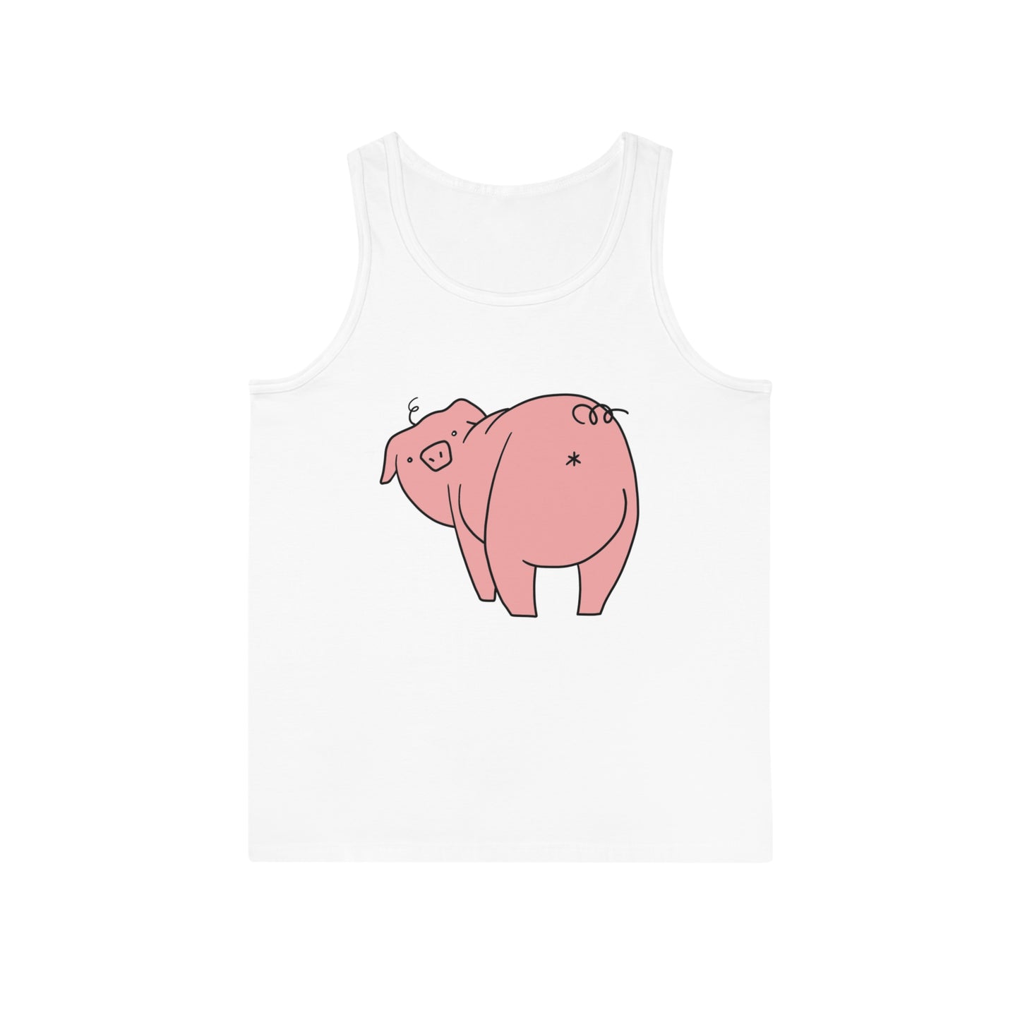 Piggy Rear Unisex Softstyle Tank Top - ALIQUOS