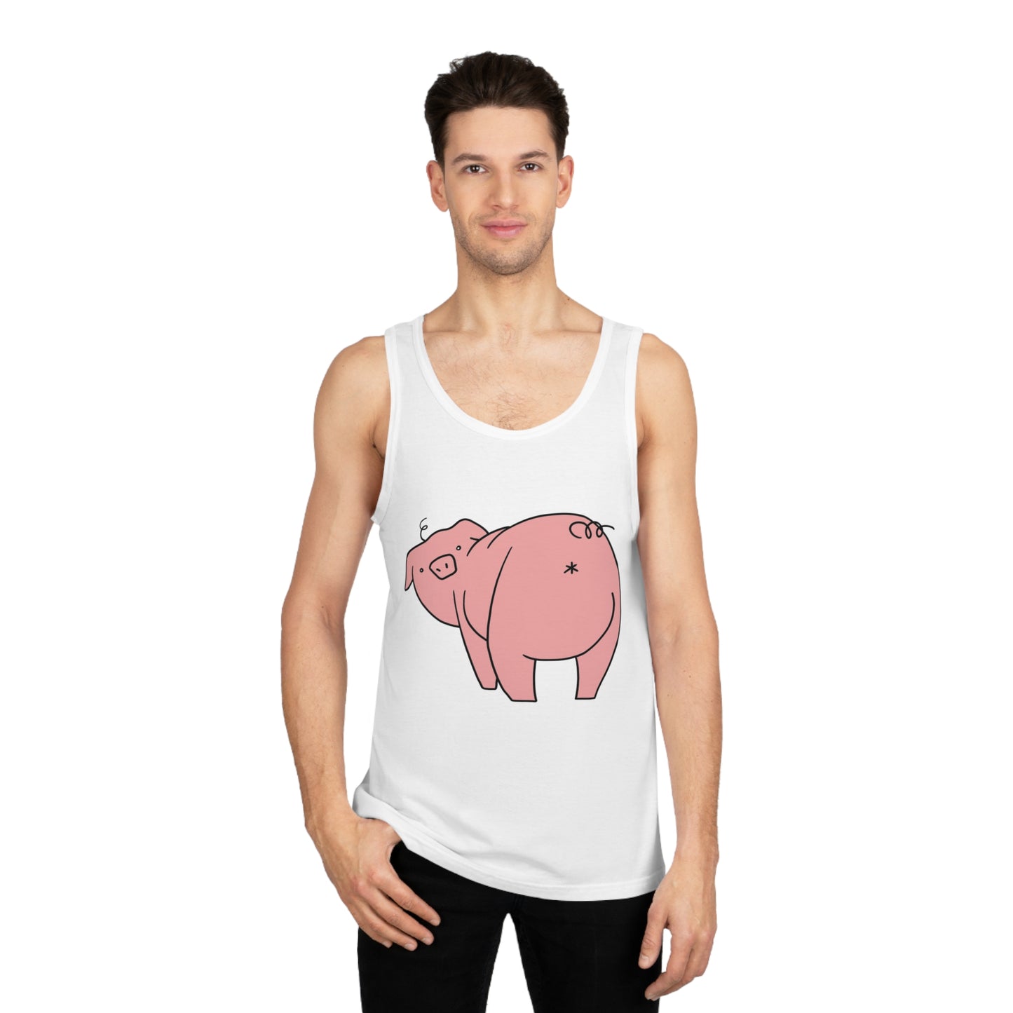 Piggy Rear Unisex Softstyle Tank Top - ALIQUOS