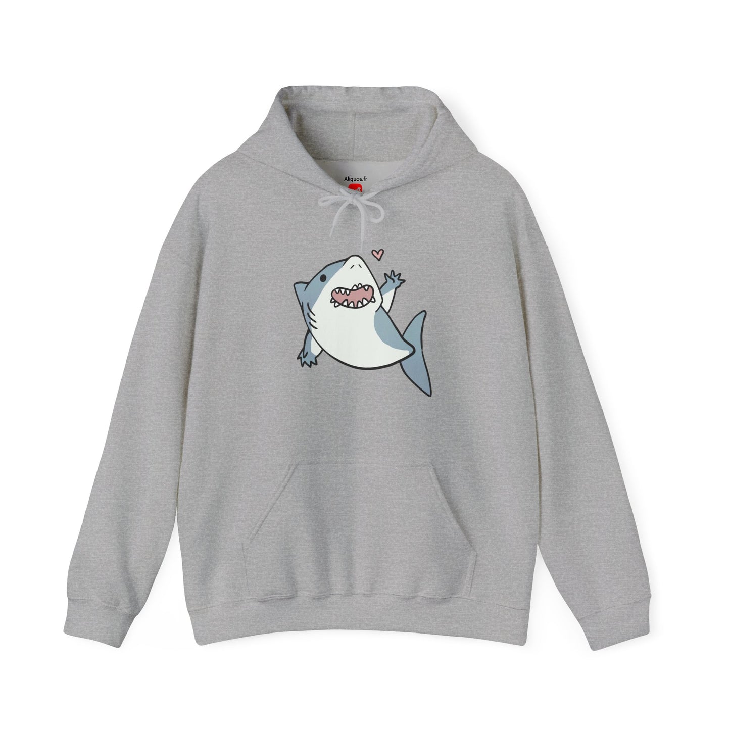 Unisex Hooded Sweatshirt - Cute Shark Wave - Aliquos