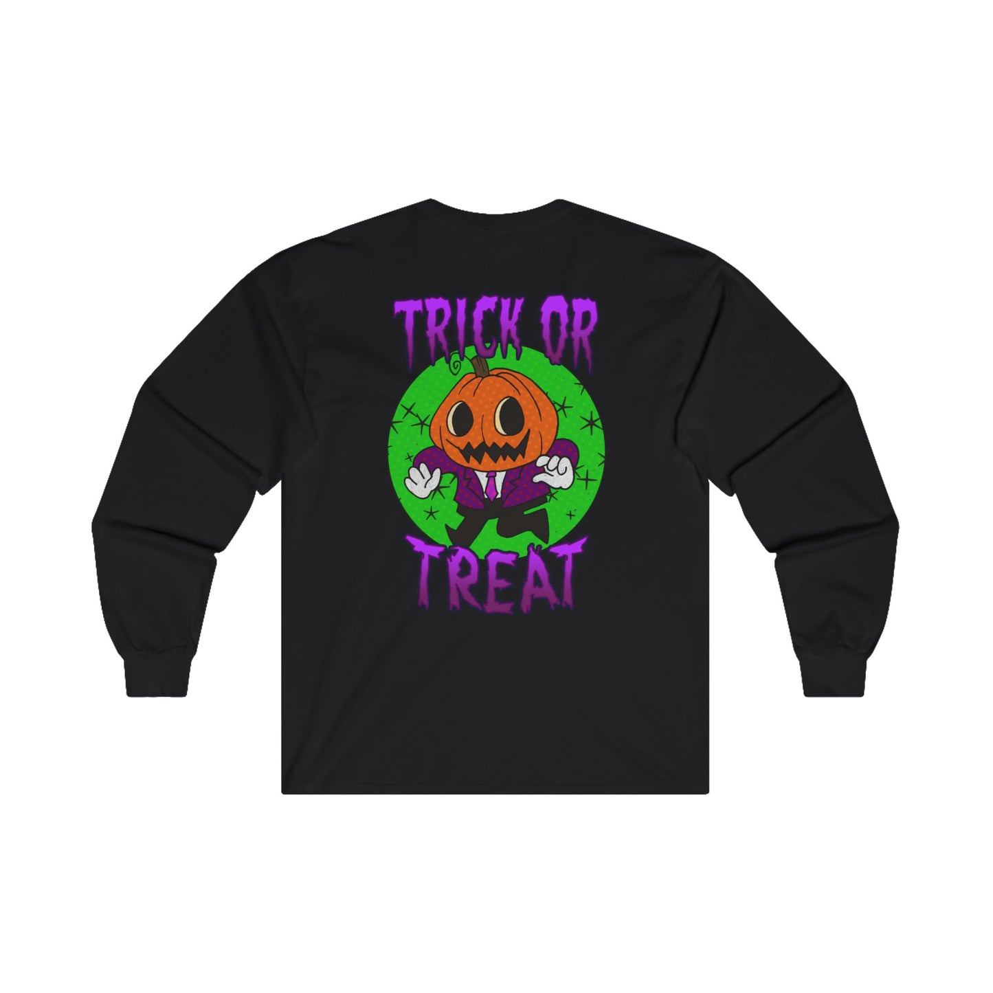 Long Sleeve Tee - Halloween Jack O' Lantern - ALIQUOS