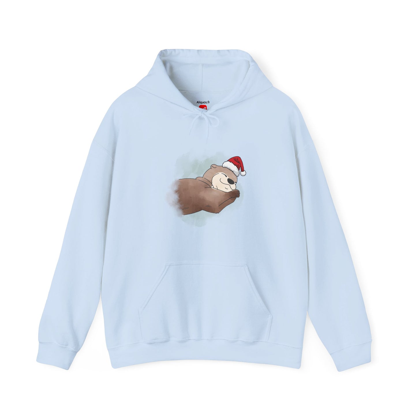 Sweat à capuche unisexe - Loutre de Noël 18