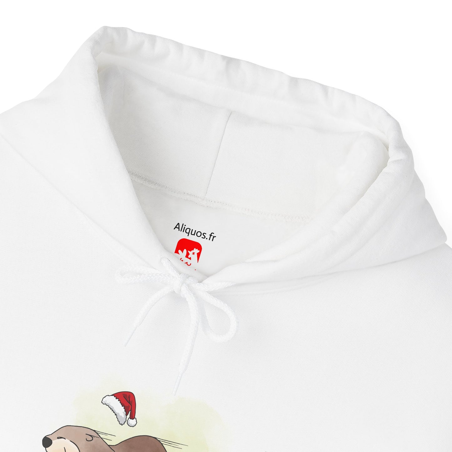 Sweat à capuche unisexe - Loutre de Noël 17